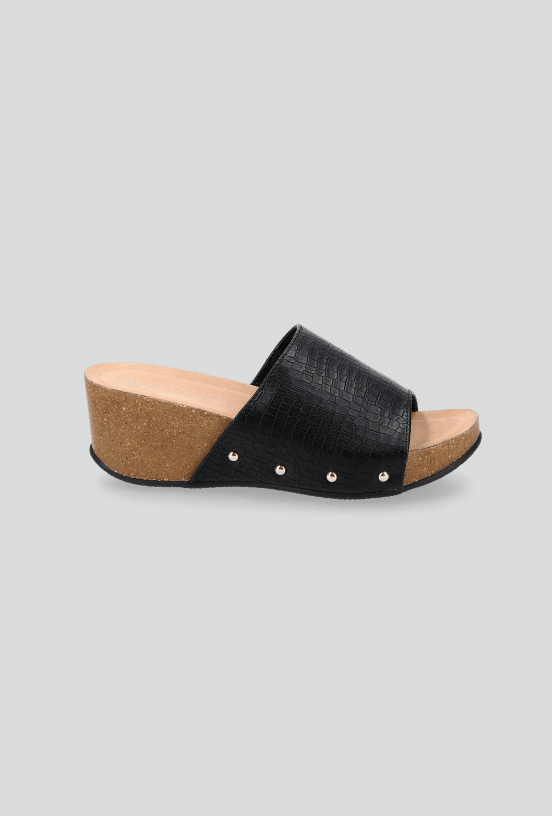 Sandalia Textura Croco Plataforma Mujer-4