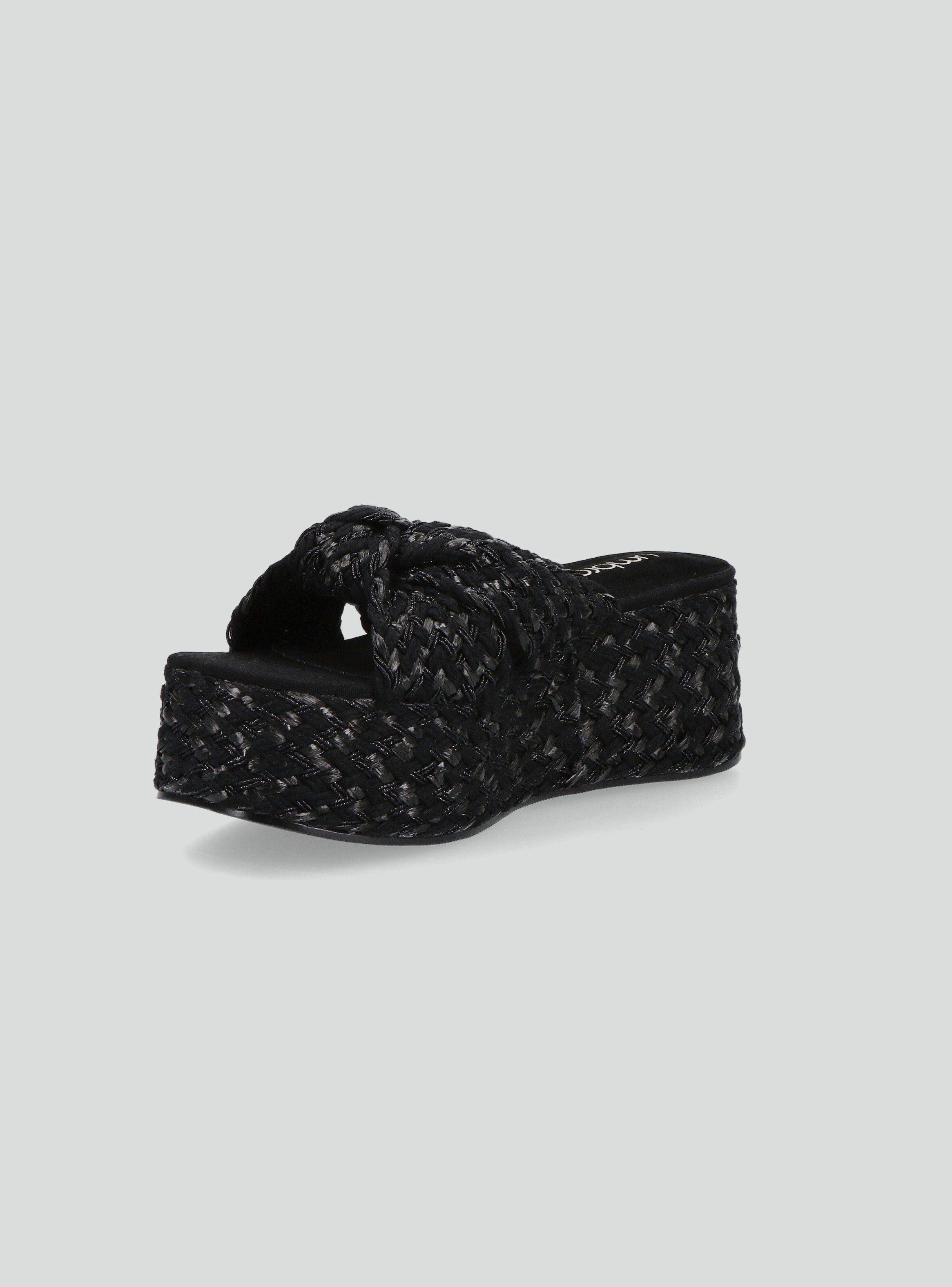 Sandalia Plataforma Raffia Bicolor Mujer-2