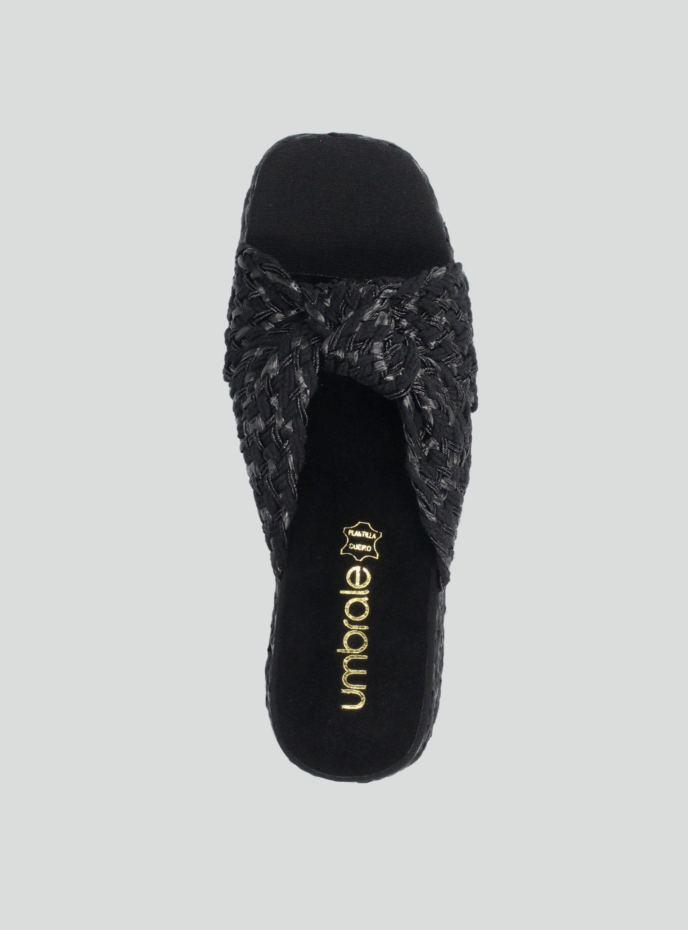 Sandalia Plataforma Raffia Bicolor Mujer-3