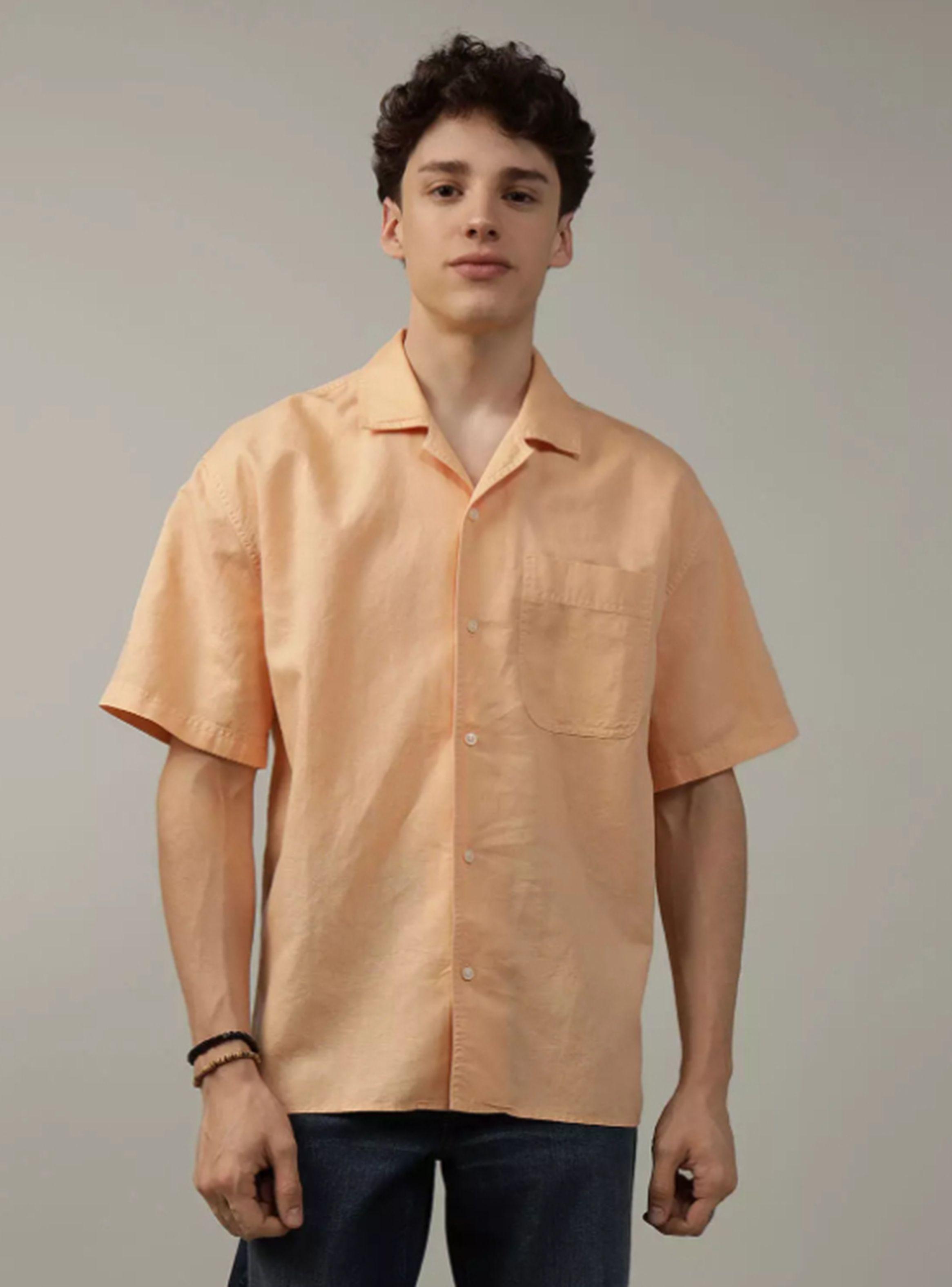 Camisa Ae de Lino con Botones-0