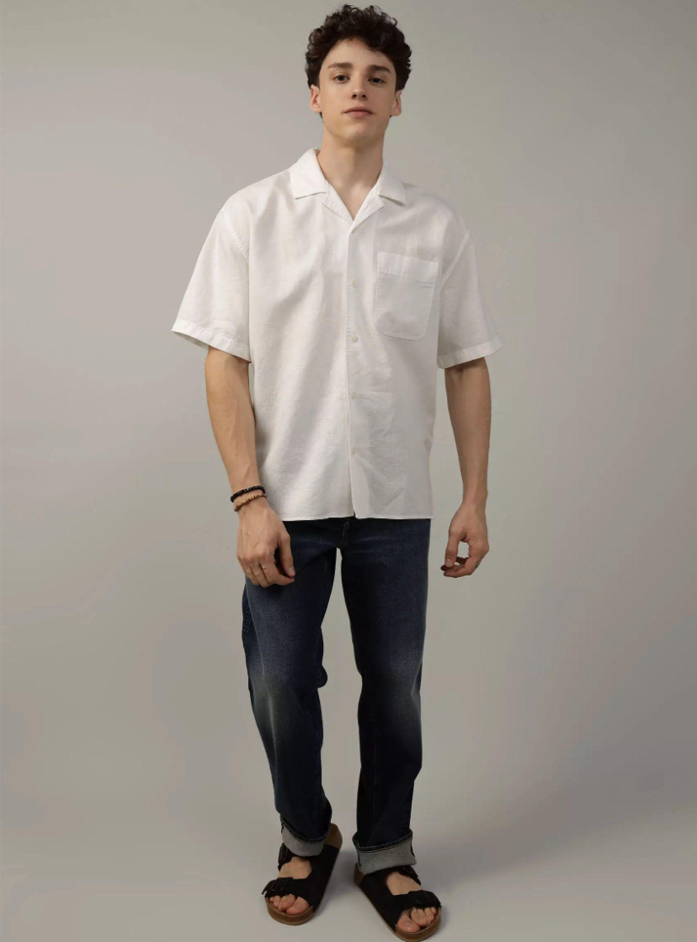 Camisa Ae de Lino con Botones-2