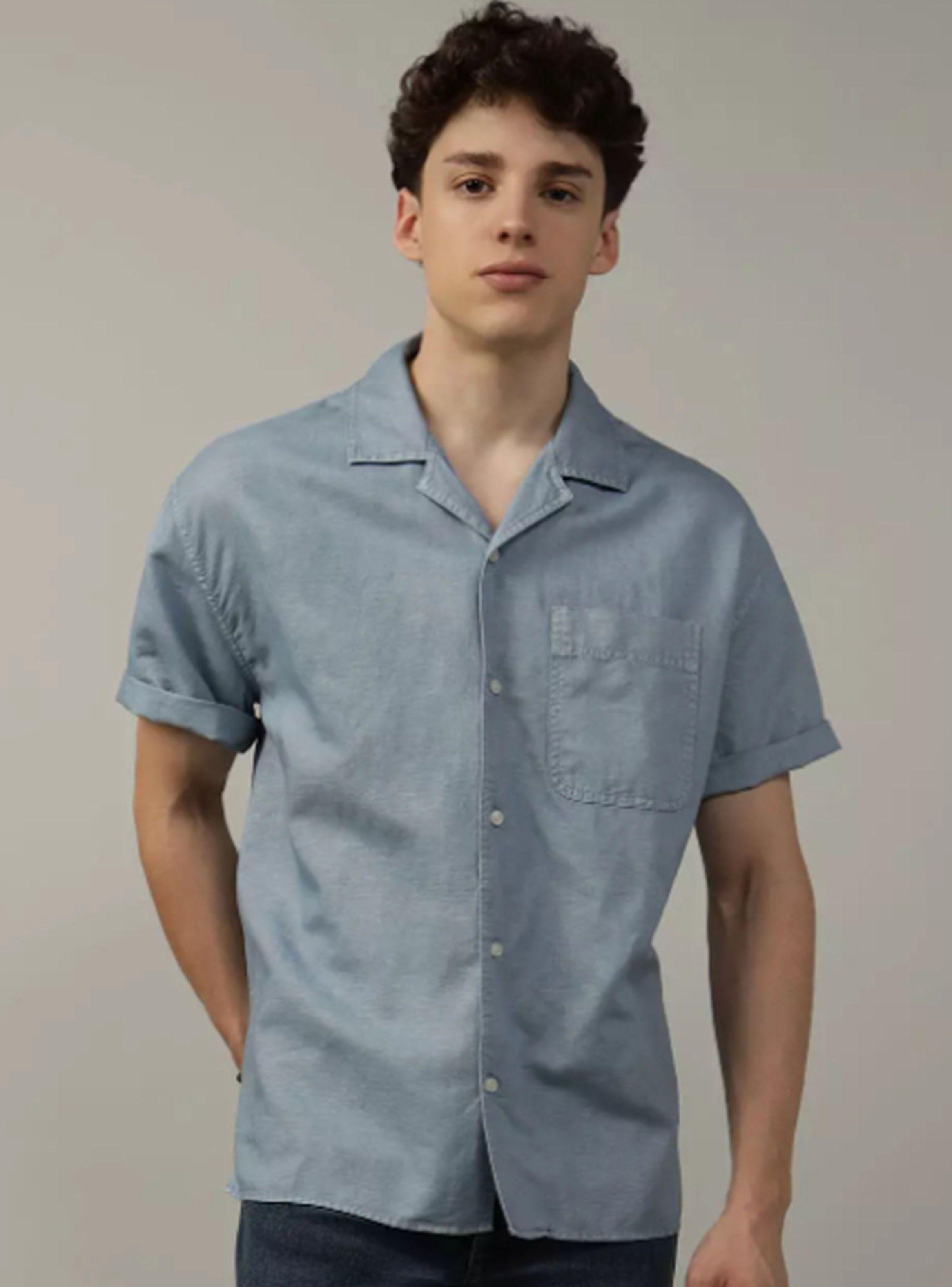 Camisa Ae de Lino con Botones-0