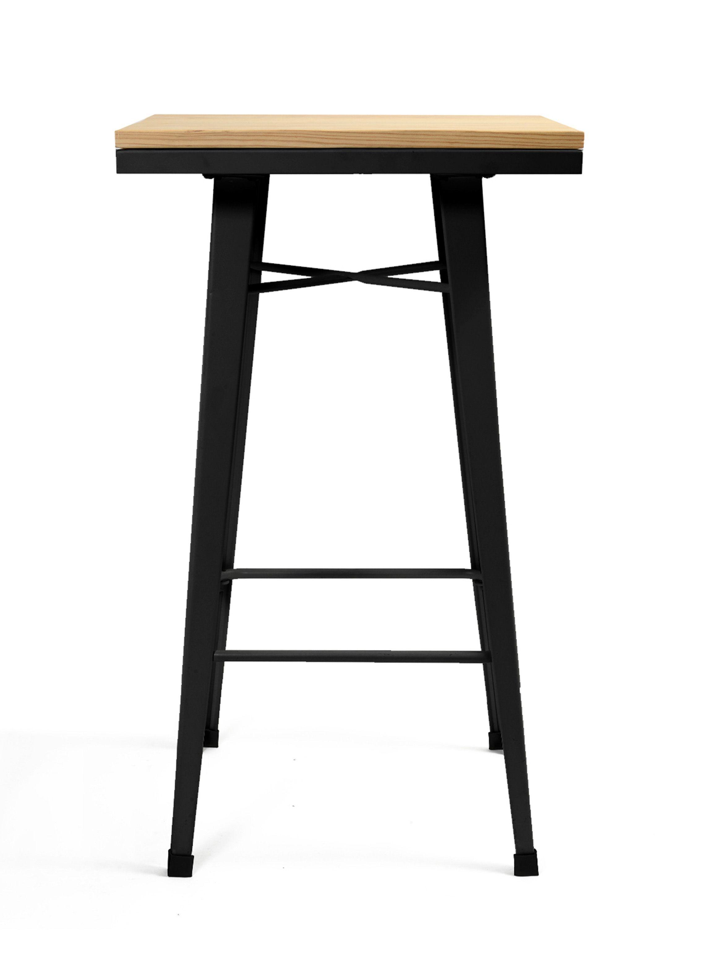 Mesa de Bar Tólix Negro 60 x 60 cm-0