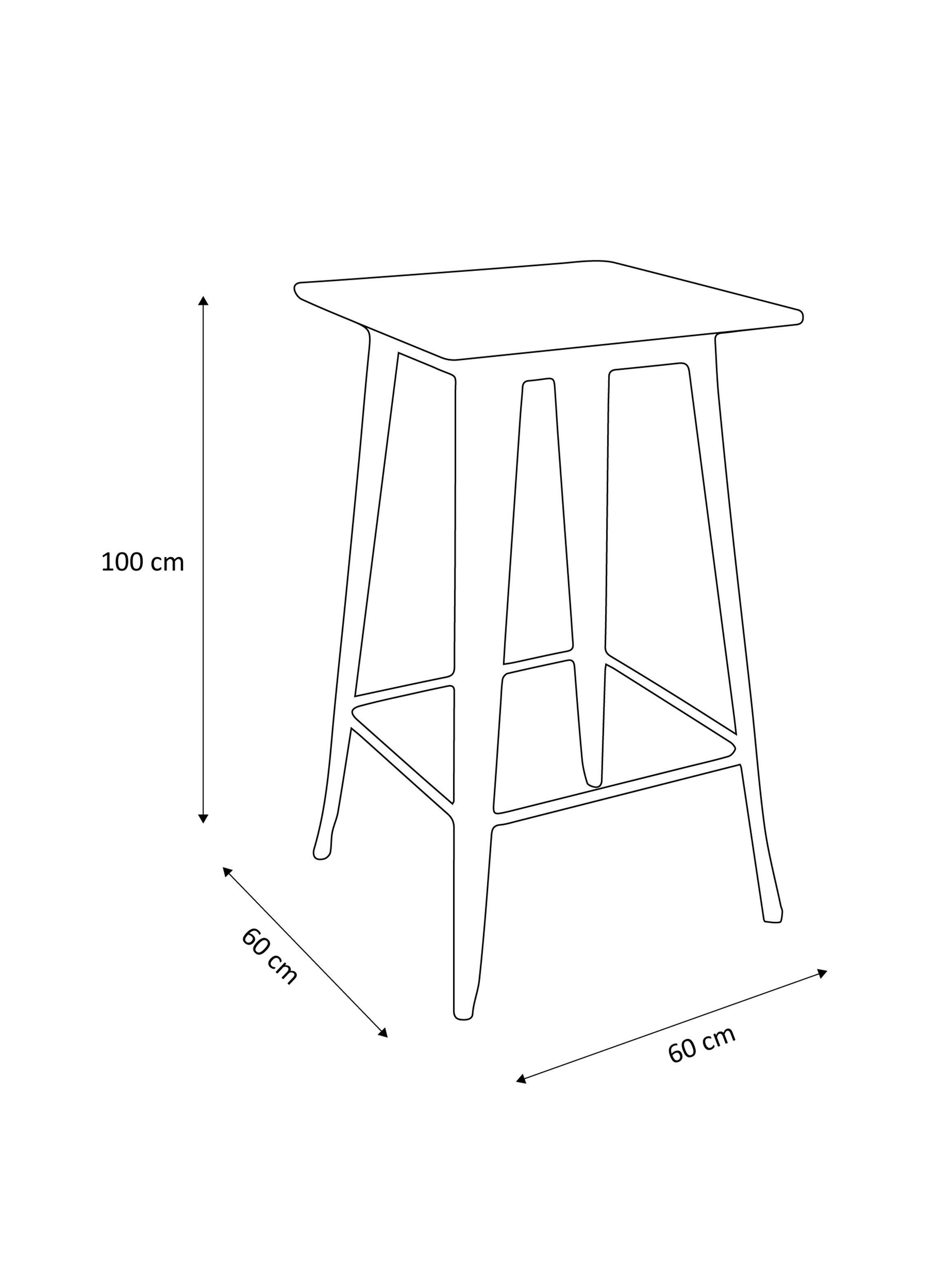 Mesa de Bar Tólix Negro 60 x 60 cm-2