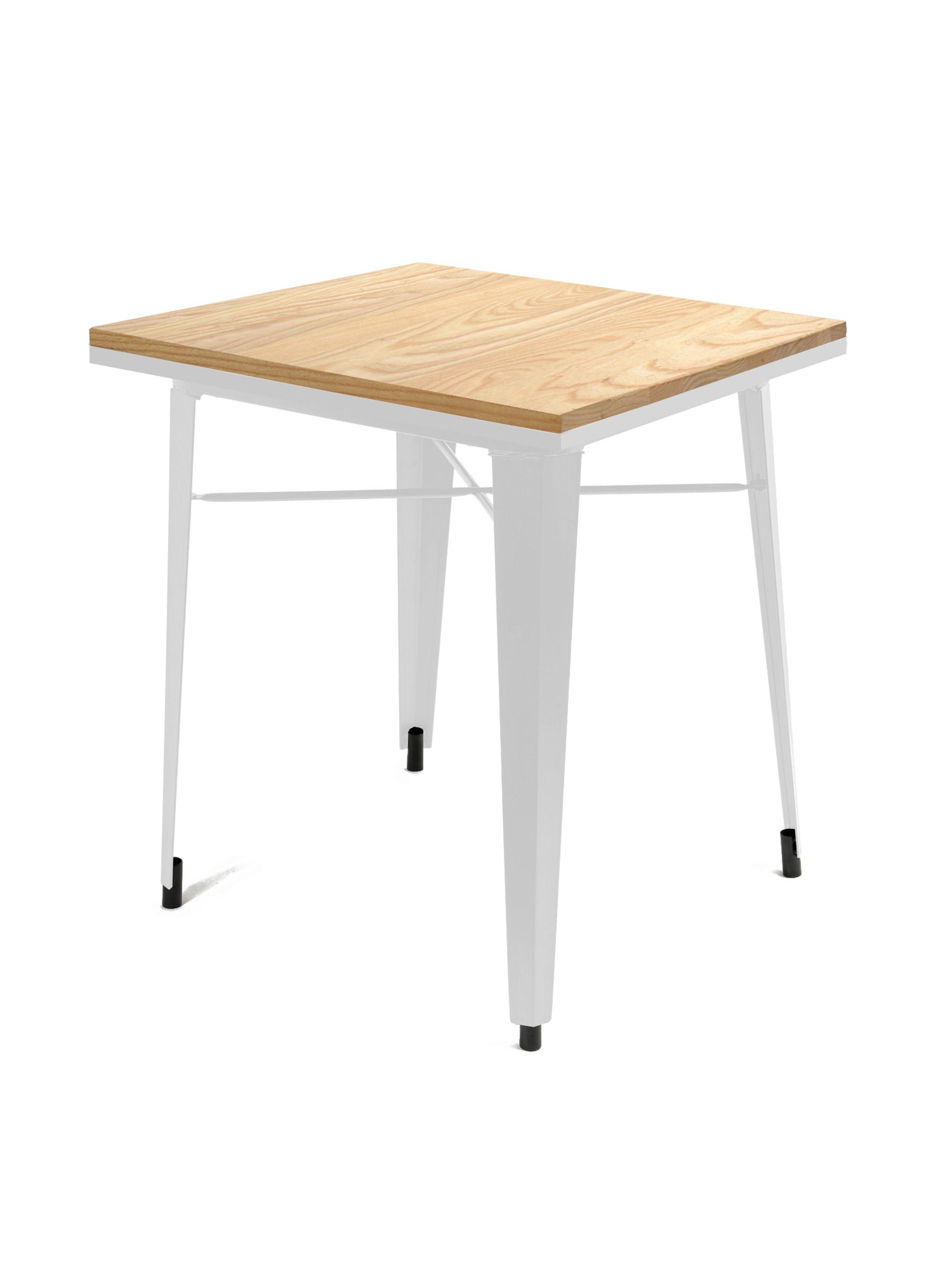 Mesa De Pies A Cabeza Store Bar Tólix Blanco 80x80cm-0