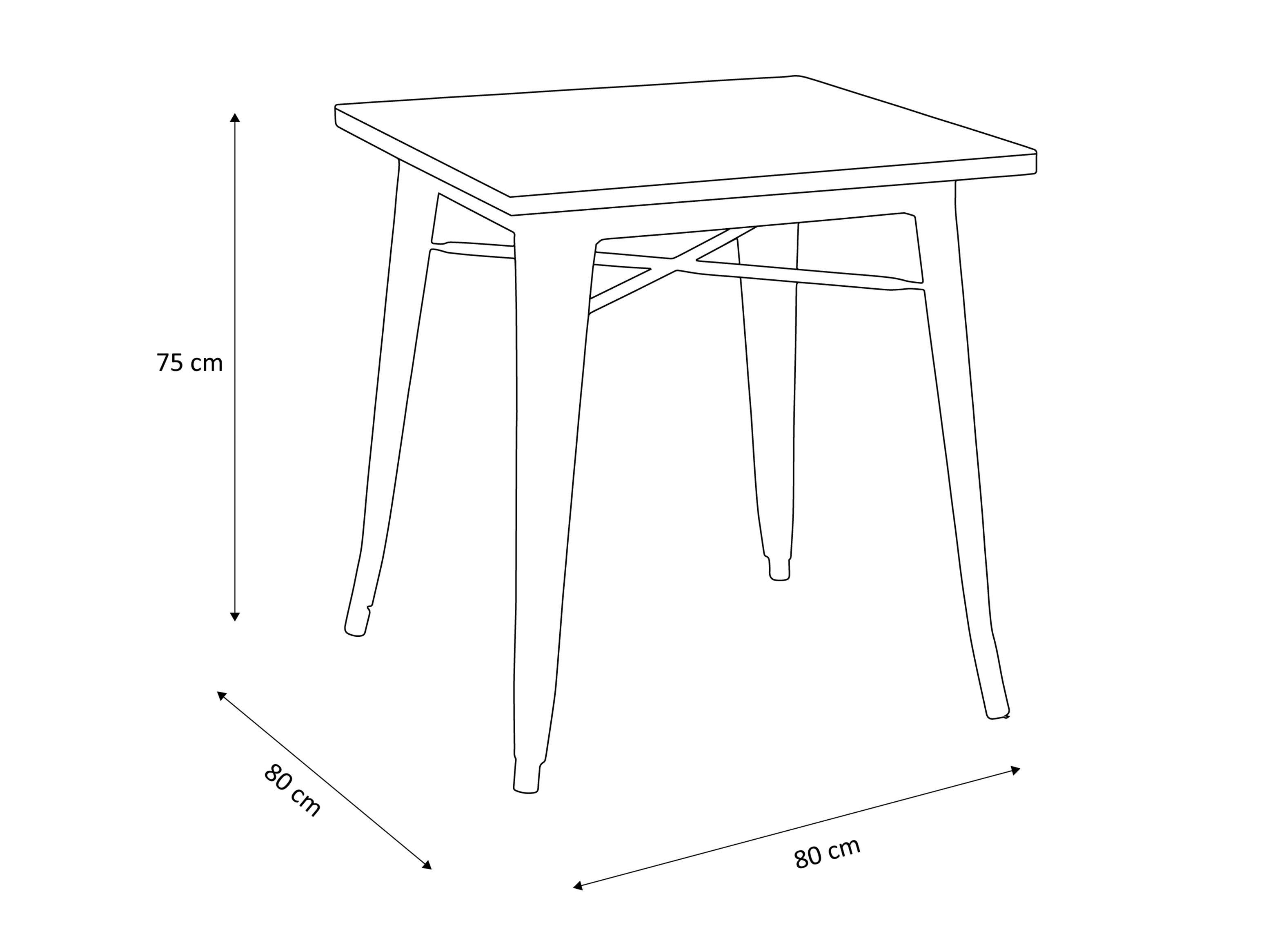 Mesa de Bar Tólix 80 x 80 cm Metal-1