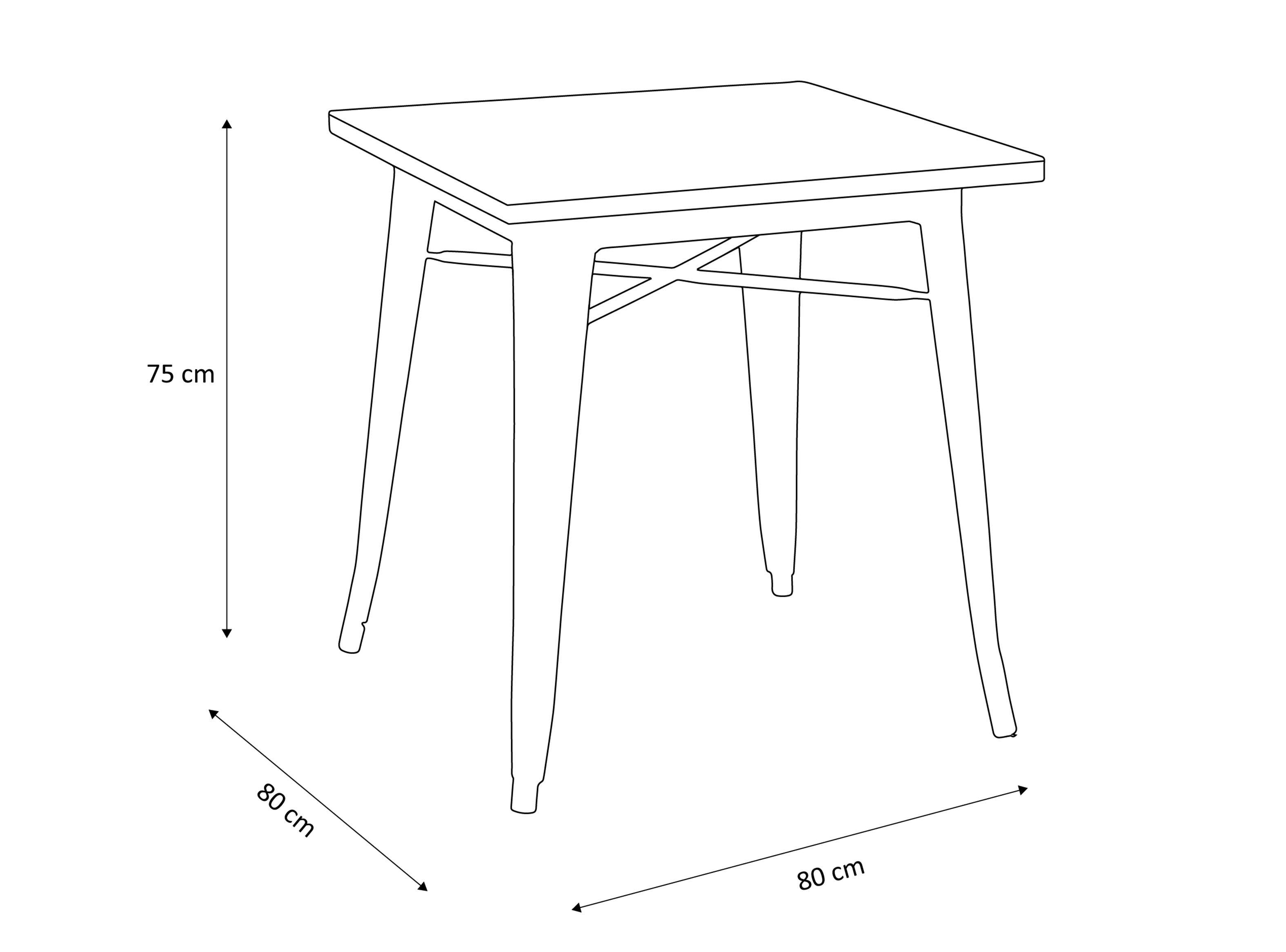 Mesa de Bar 75 x 80 cm Metal Tólix 169-1