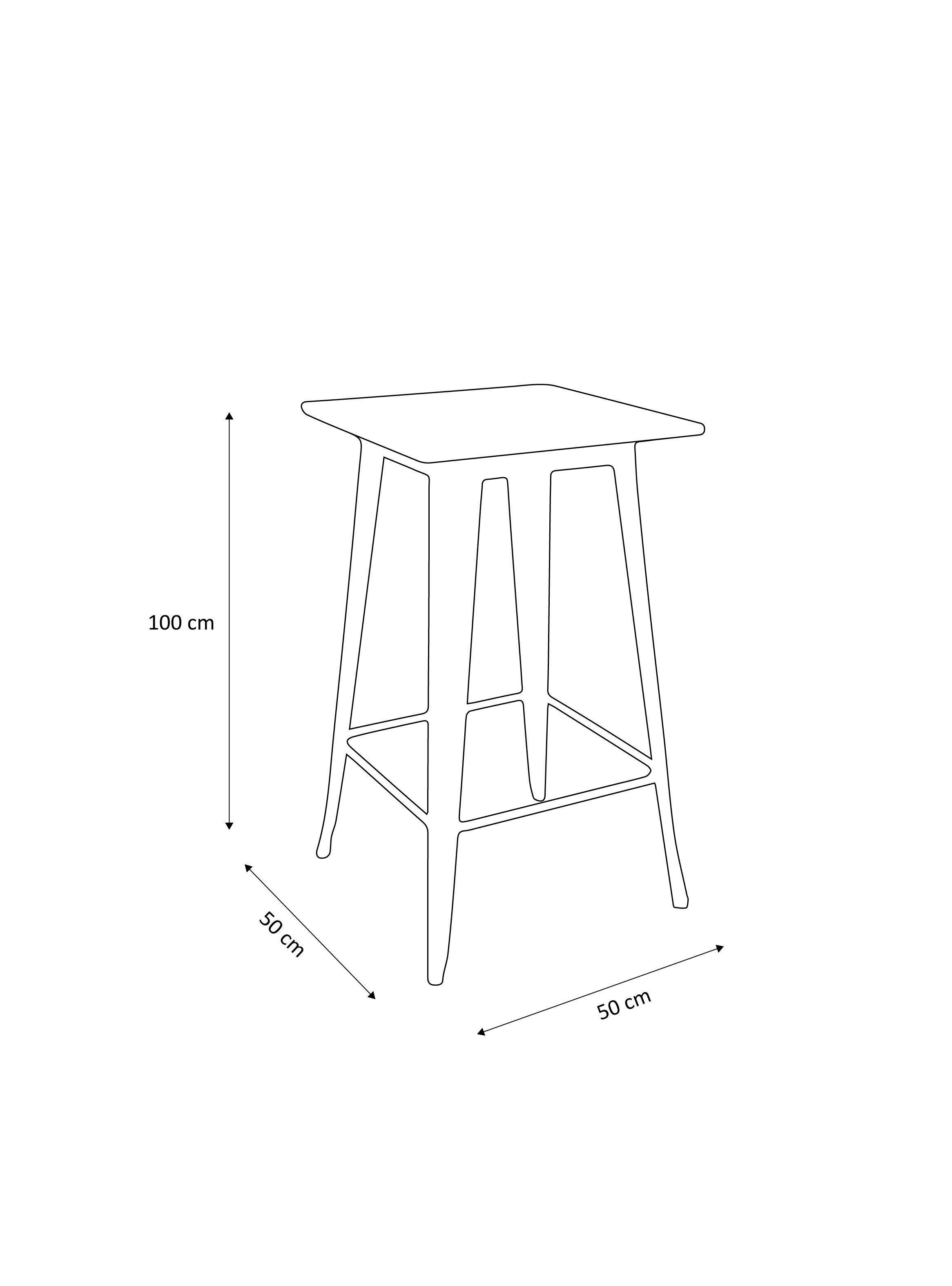 Mesa Bar 50 x 100 cm Metal Tólix 142-1