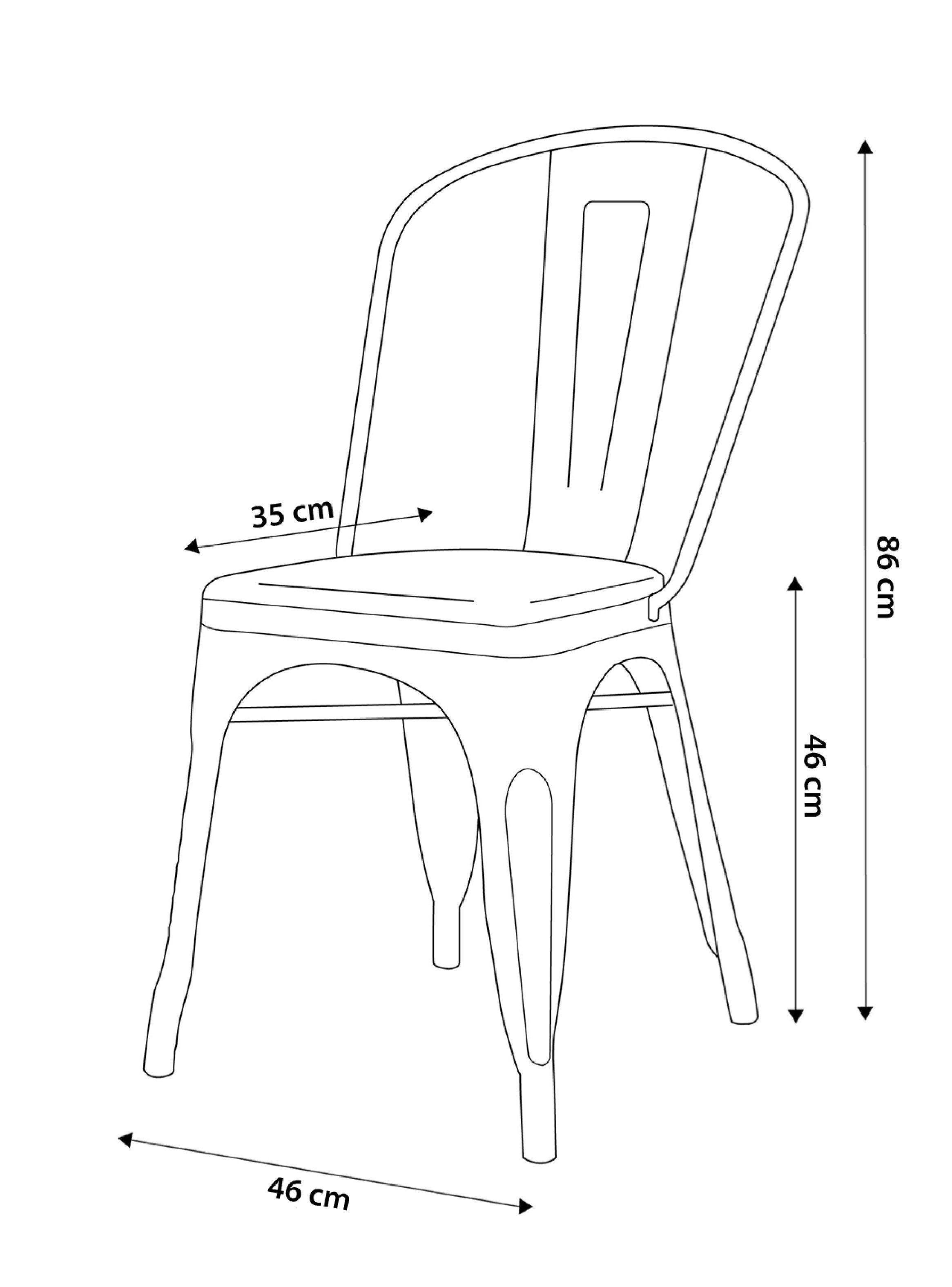 Pack 4 Sillas Tolix con Asiento Madera-1