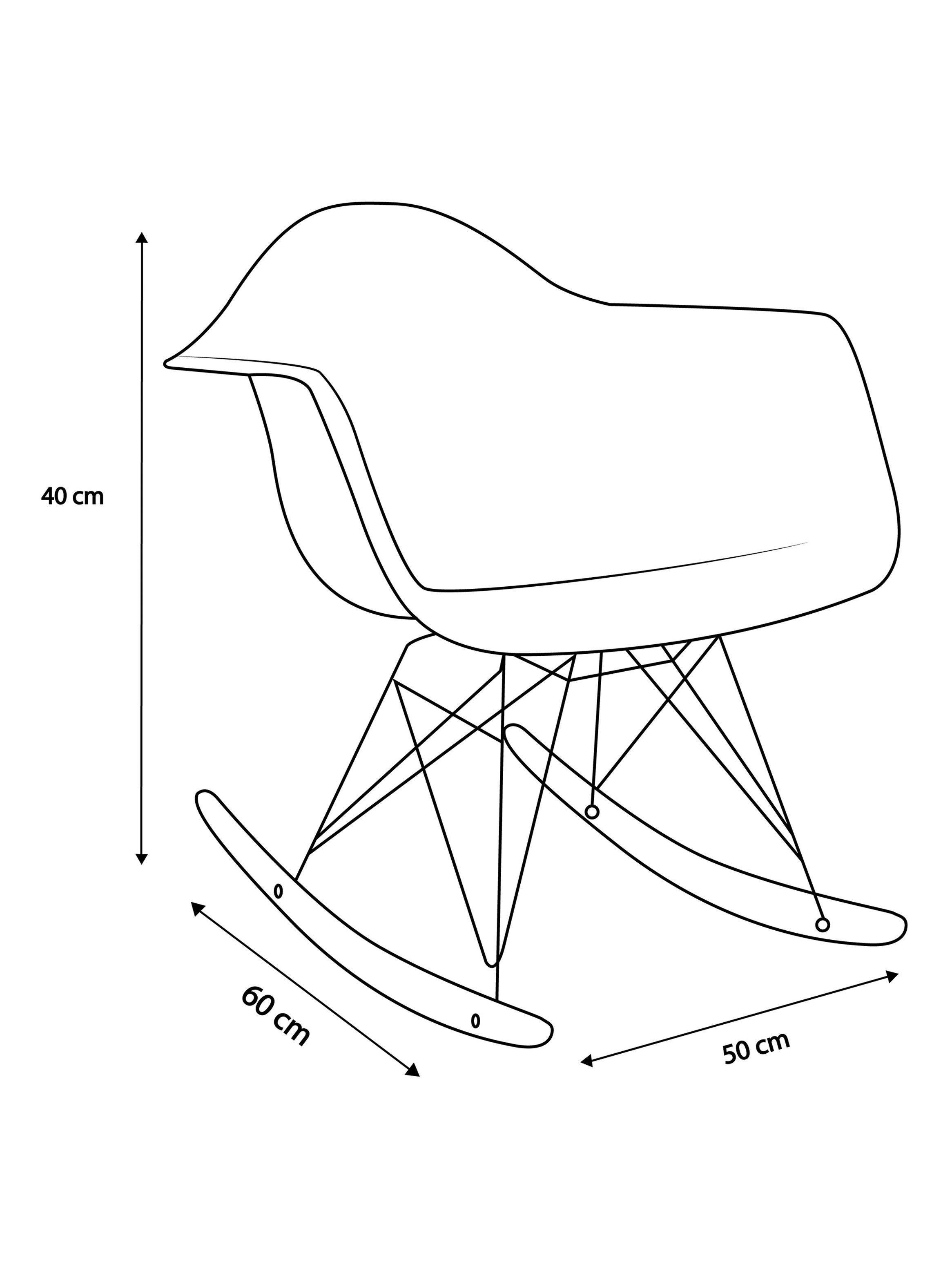 Silla Mecedora Eams Amarillo De Pies A Cabeza Store-1