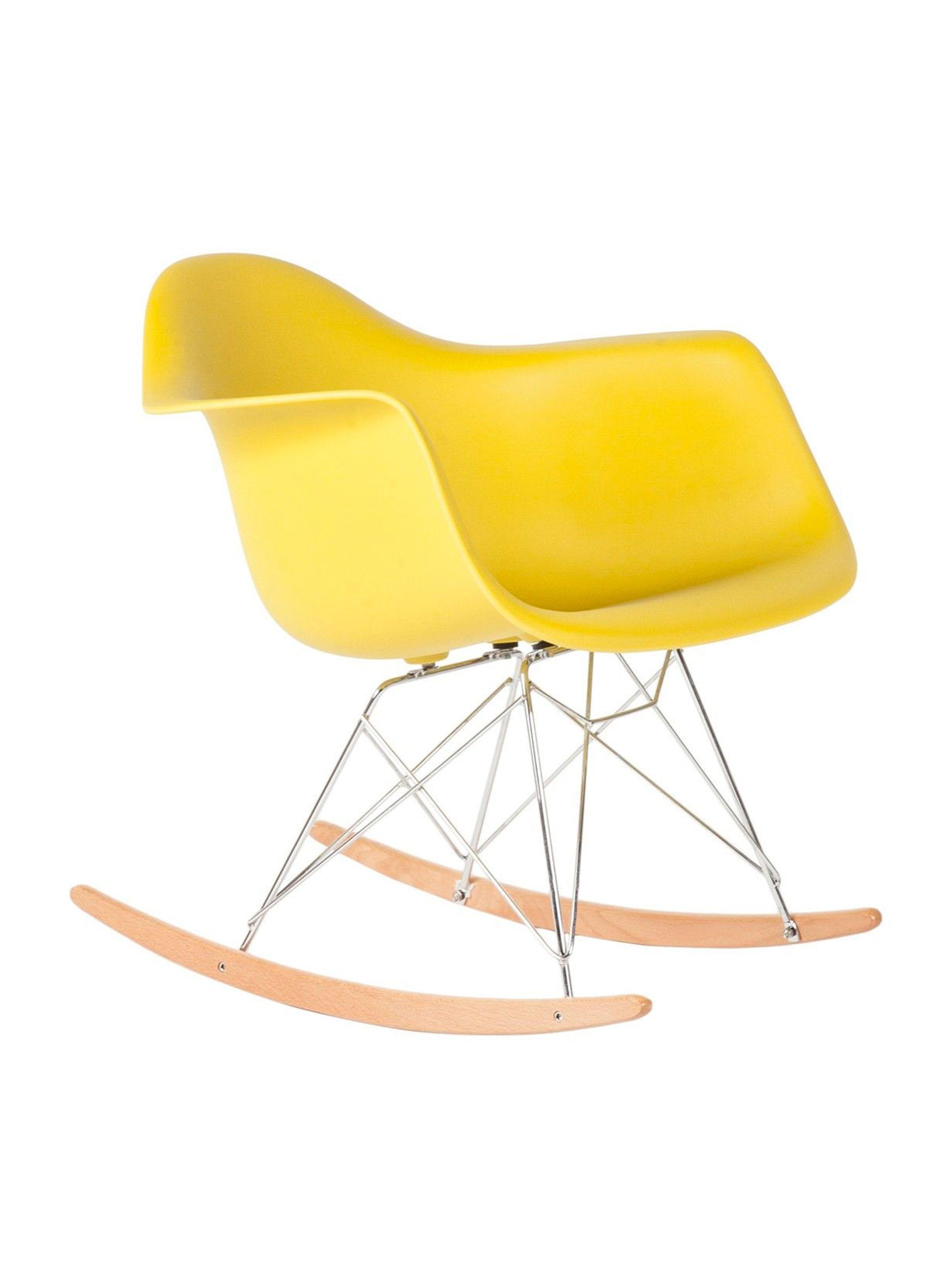 Silla Mecedora Eams Amarillo De Pies A Cabeza Store-0