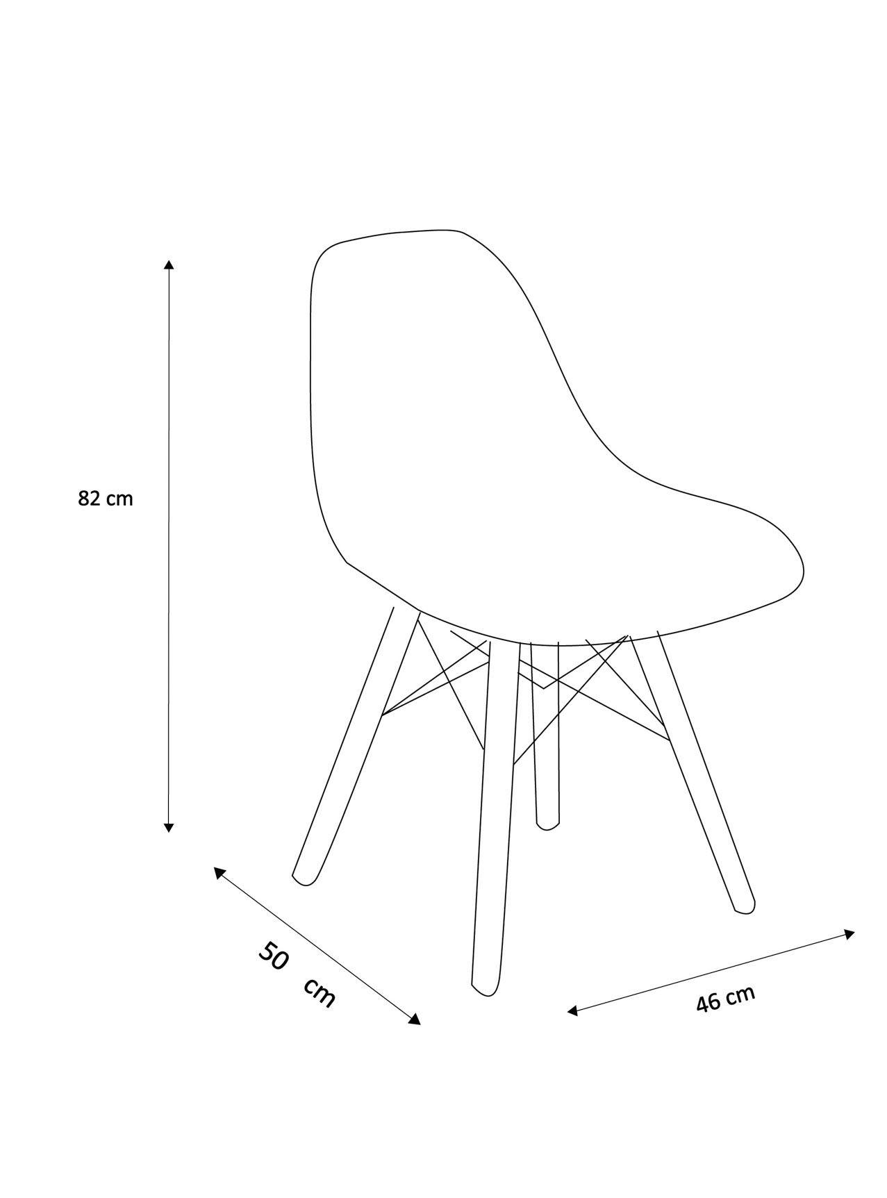 Silla De Pies A Cabeza Store Eames Dsw Negro-1