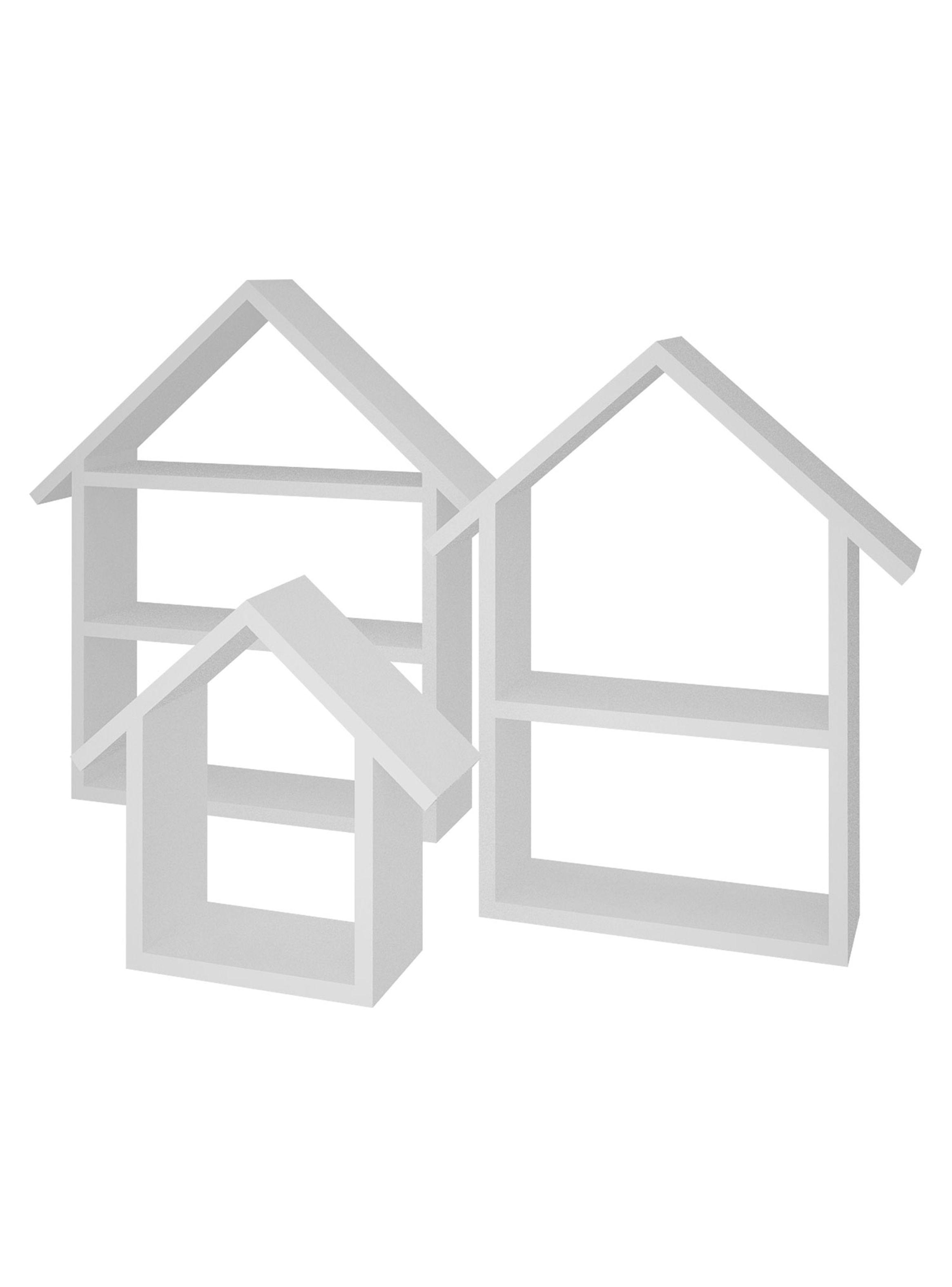 Set De Pies A Cabeza Store 3 Repisas Infantiles Casita-1