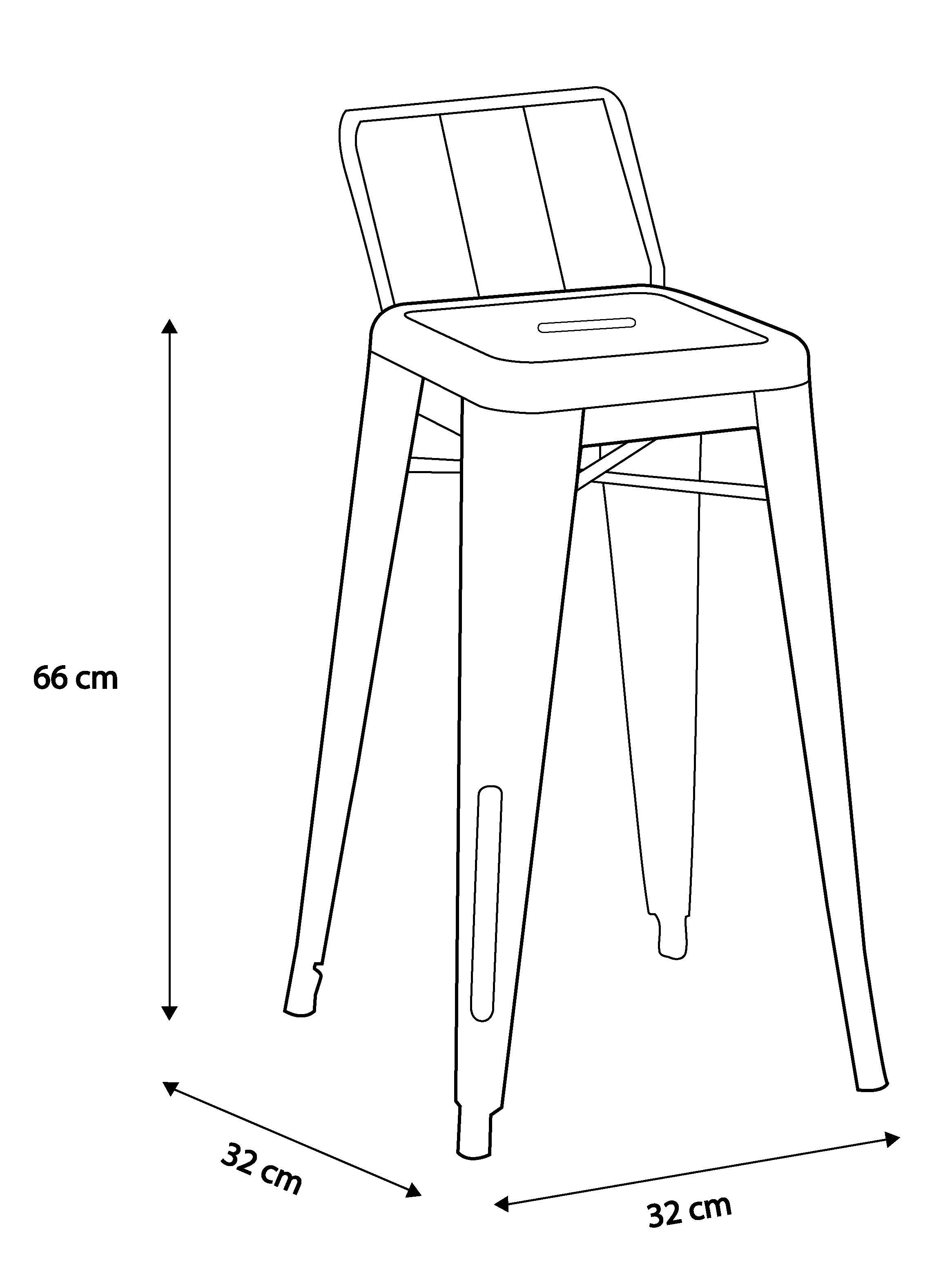 Piso Tólix 101 cm Bajo Metal Respaldo-1