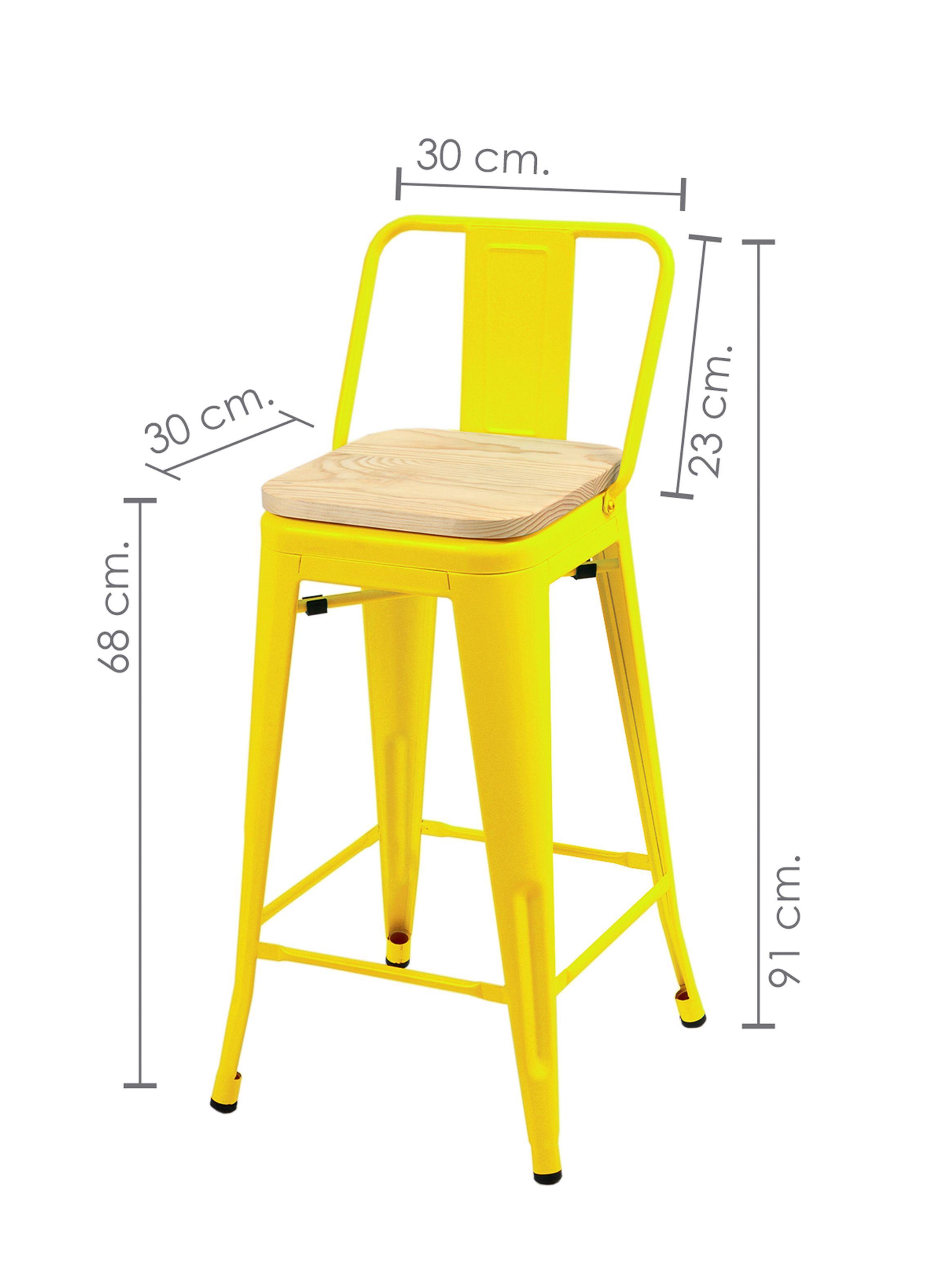 Piso Tólix 91 cm Bajo Metal Amarillo De Pies A Cabeza Store-1