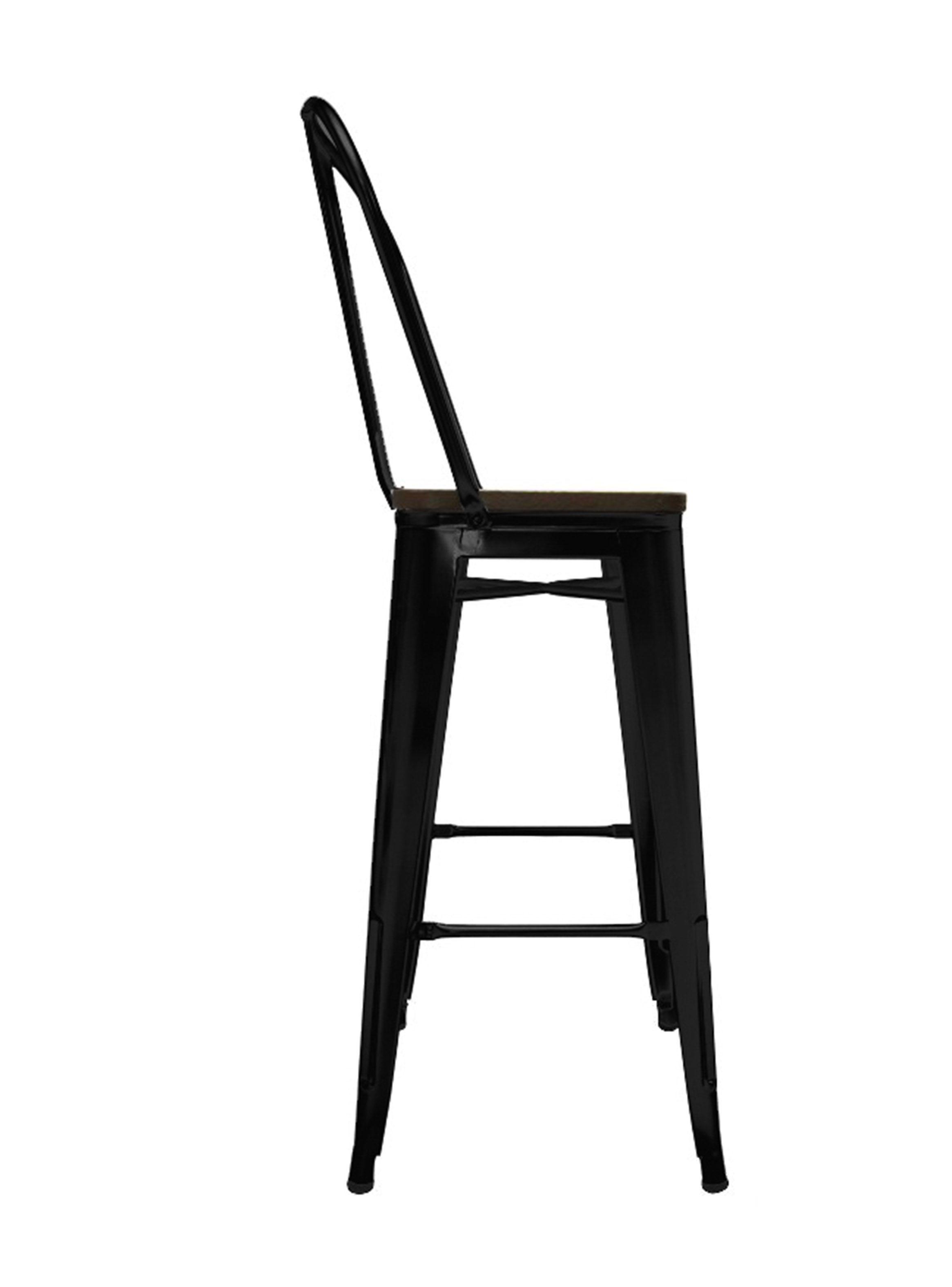 Piso Tólix Alto Asiento Madera Negro De Pies A Cabeza Store-2