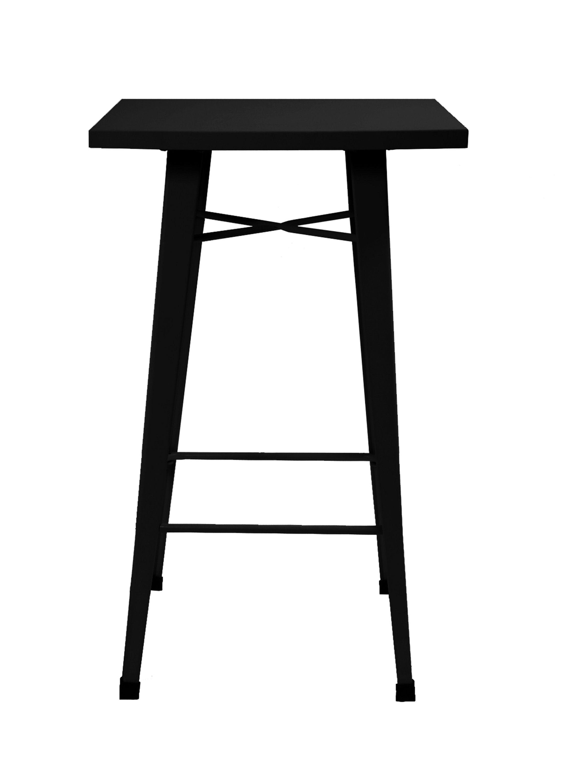 Mesa De Pies A Cabeza Store de Bar Tólix Negro 60 x 60 cm-0