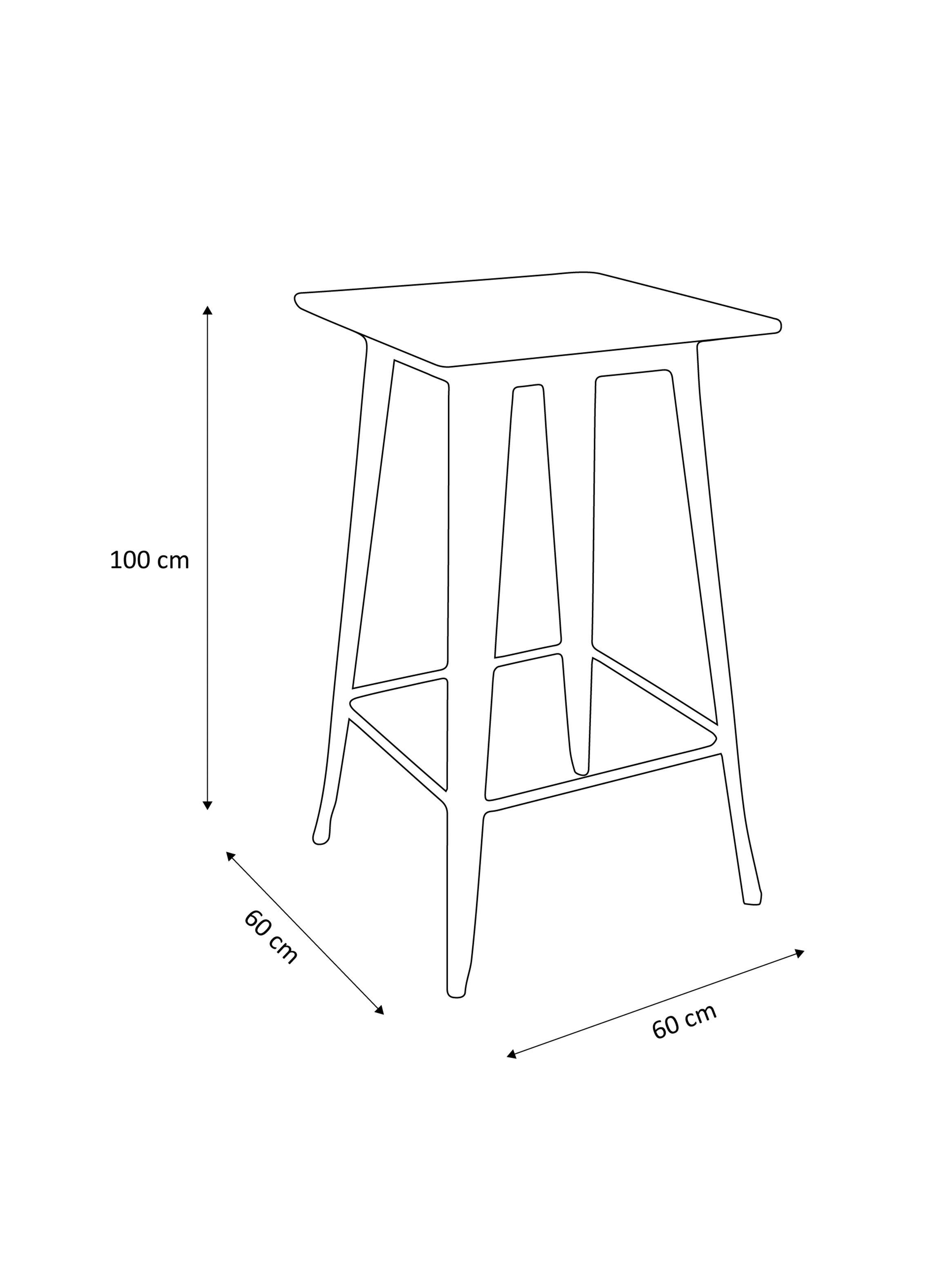 Mesa De Pies A Cabeza Store de Bar Tólix Negro 60 x 60 cm-2