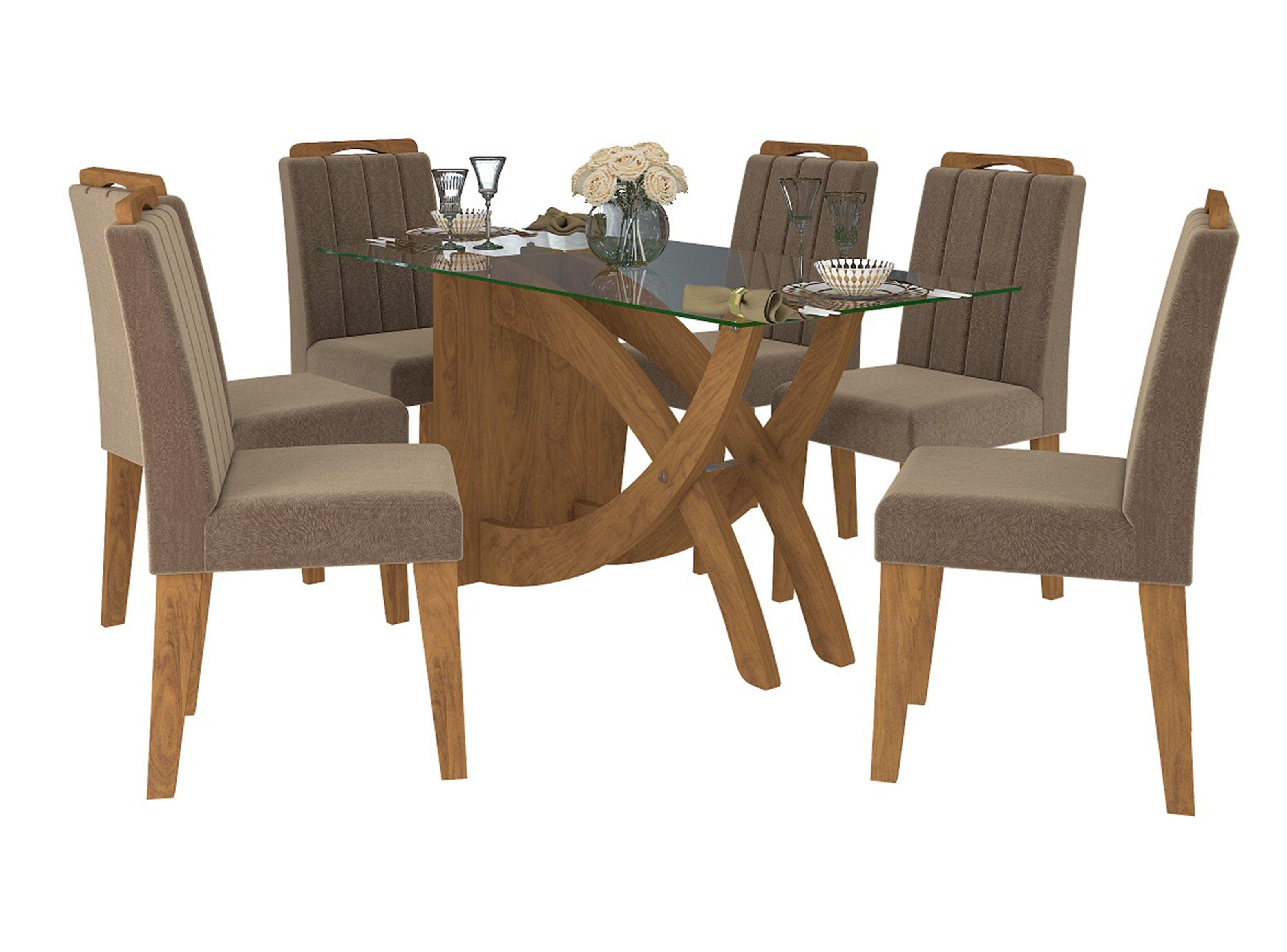 Juego Jdo&Design de Comedor Flavia Vidrio + 6 sillas Jdo&Desing-1