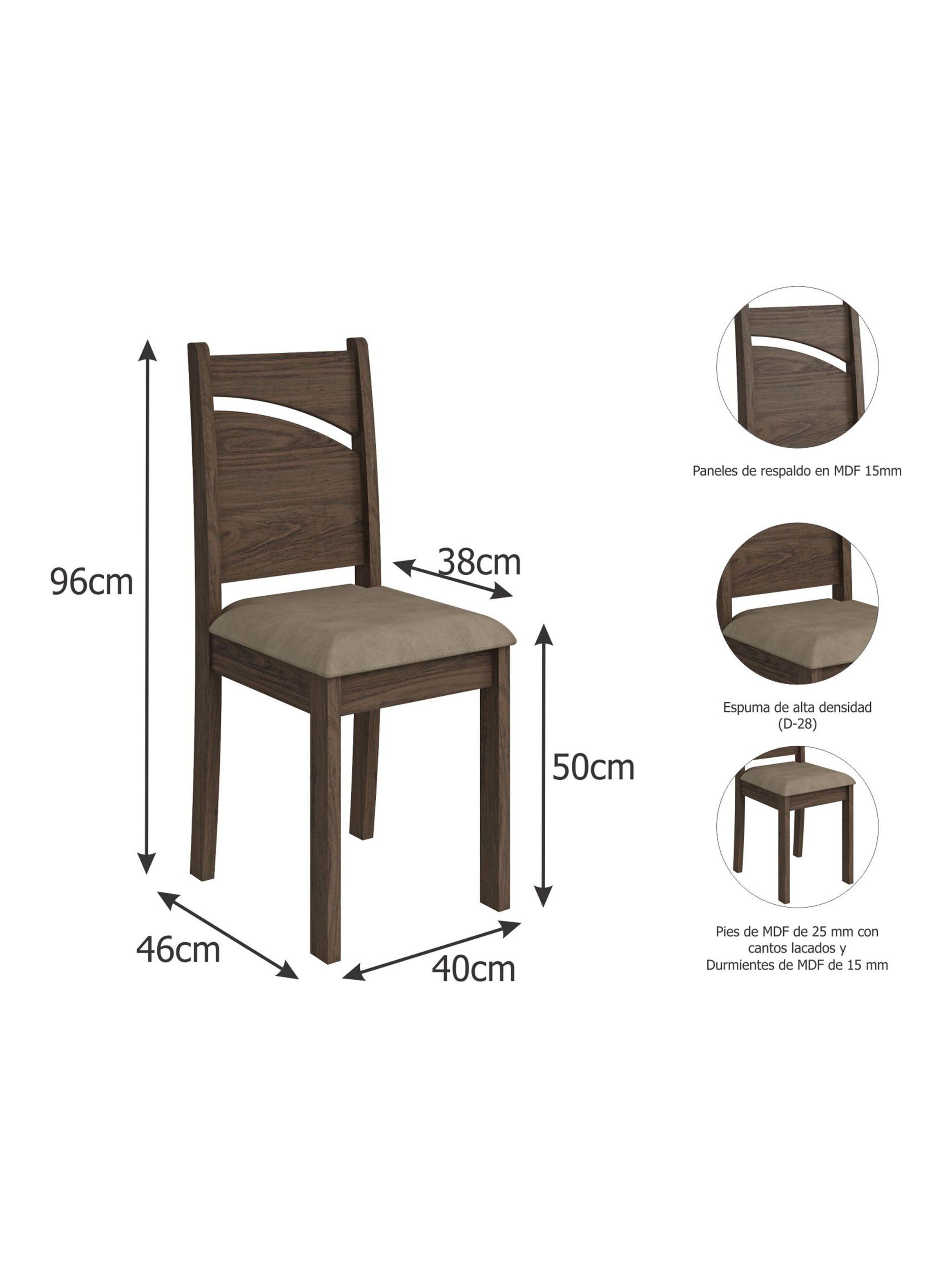 Juego Jdo&Design de Comedor Luana Vidrio + 4 Sillas Jdo&Desing-2