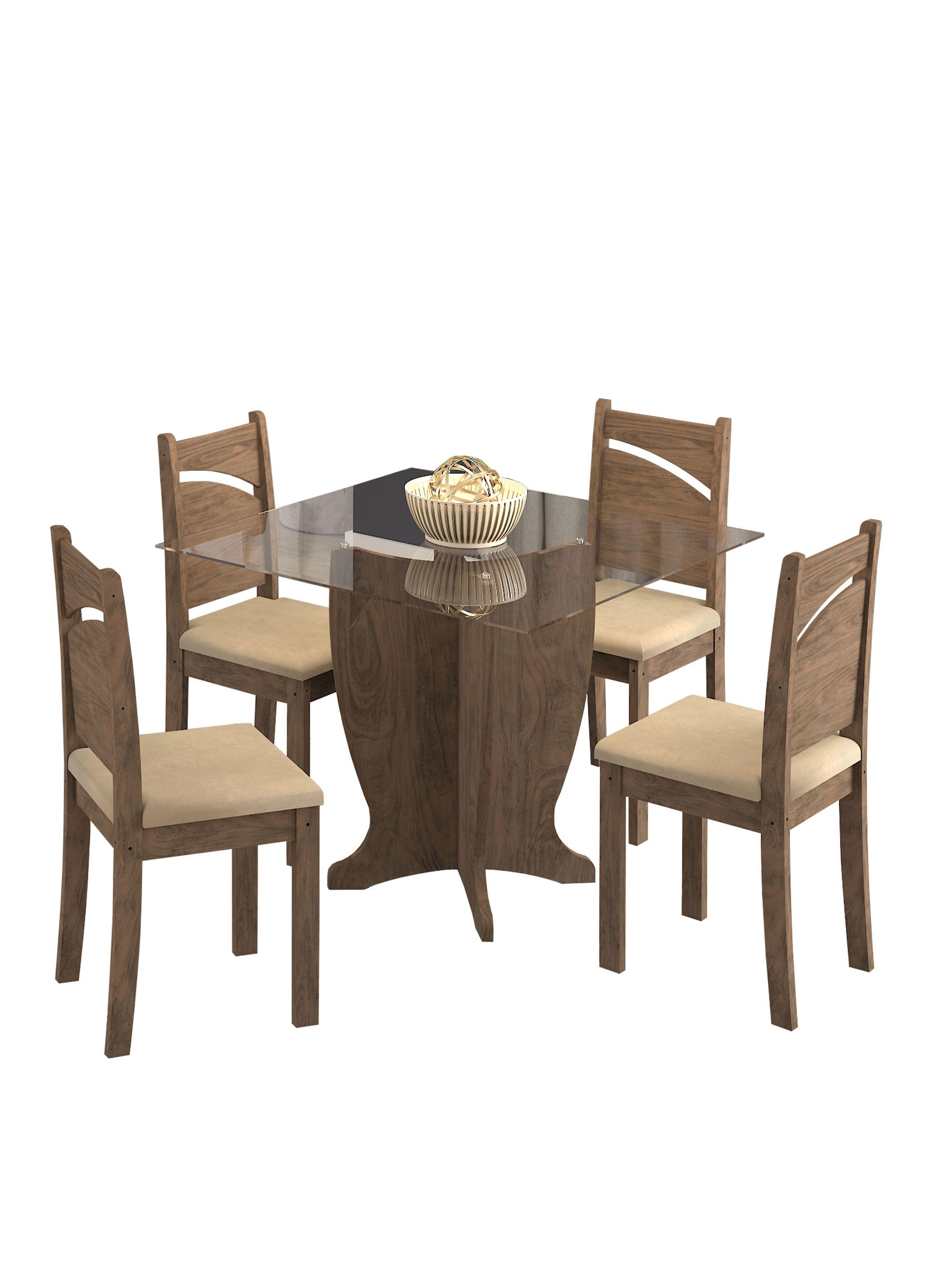 Juego Jdo&Design de Comedor Luana Vidrio + 4 Sillas Jdo&Desing-0