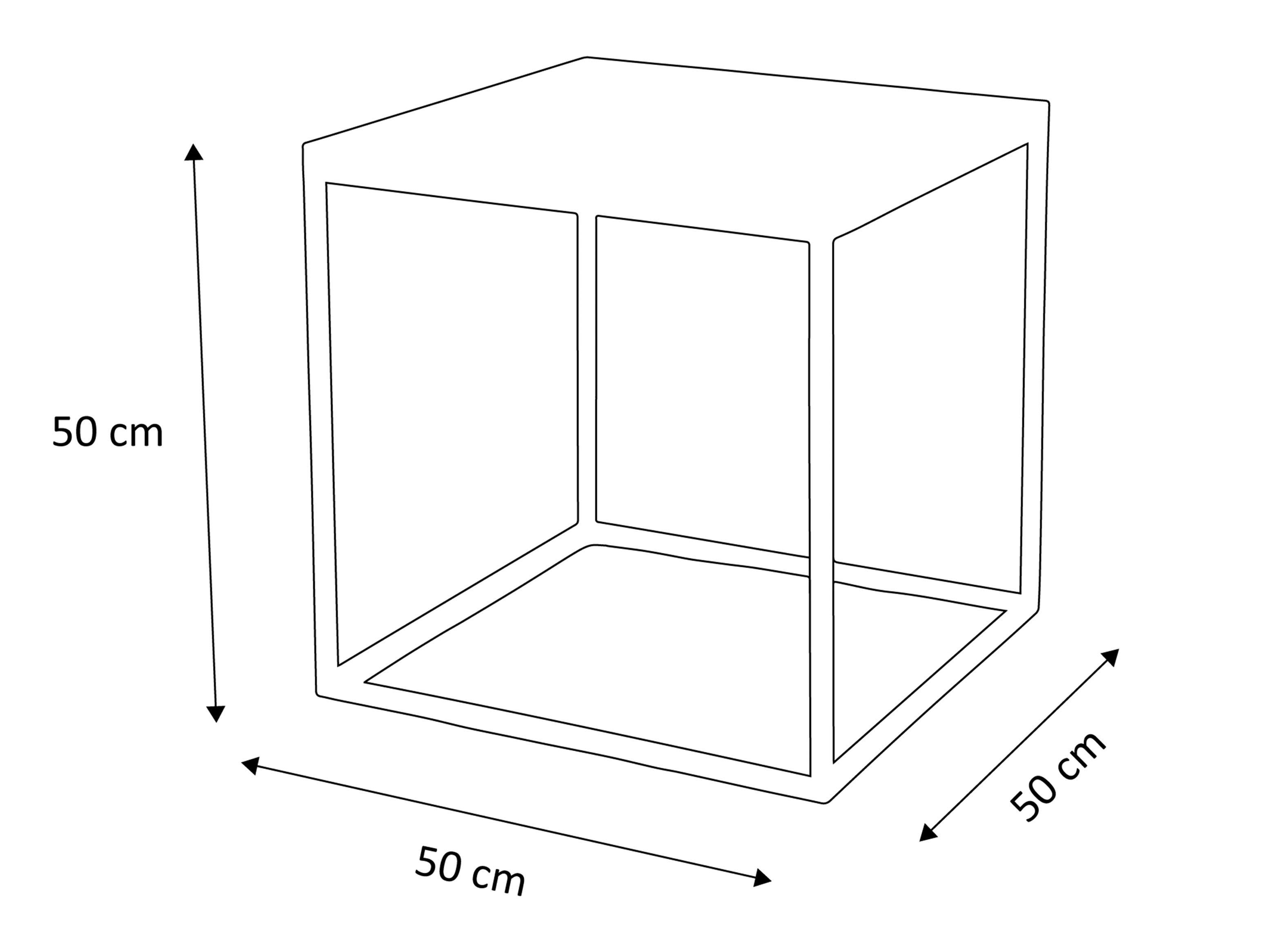 Mesa De Pies A Cabeza Store de Centro Madera Nativa 50x50cm-1