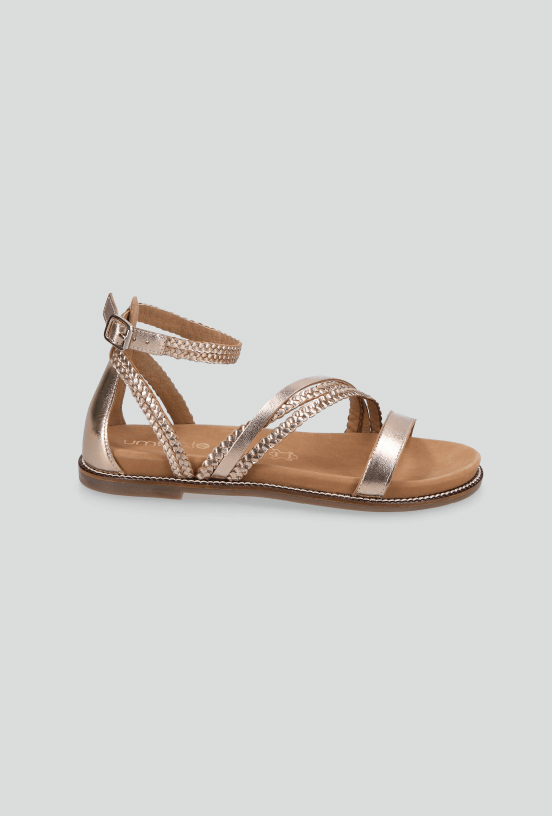 Sandalia Look Gladiadora Cuero Mujer-4