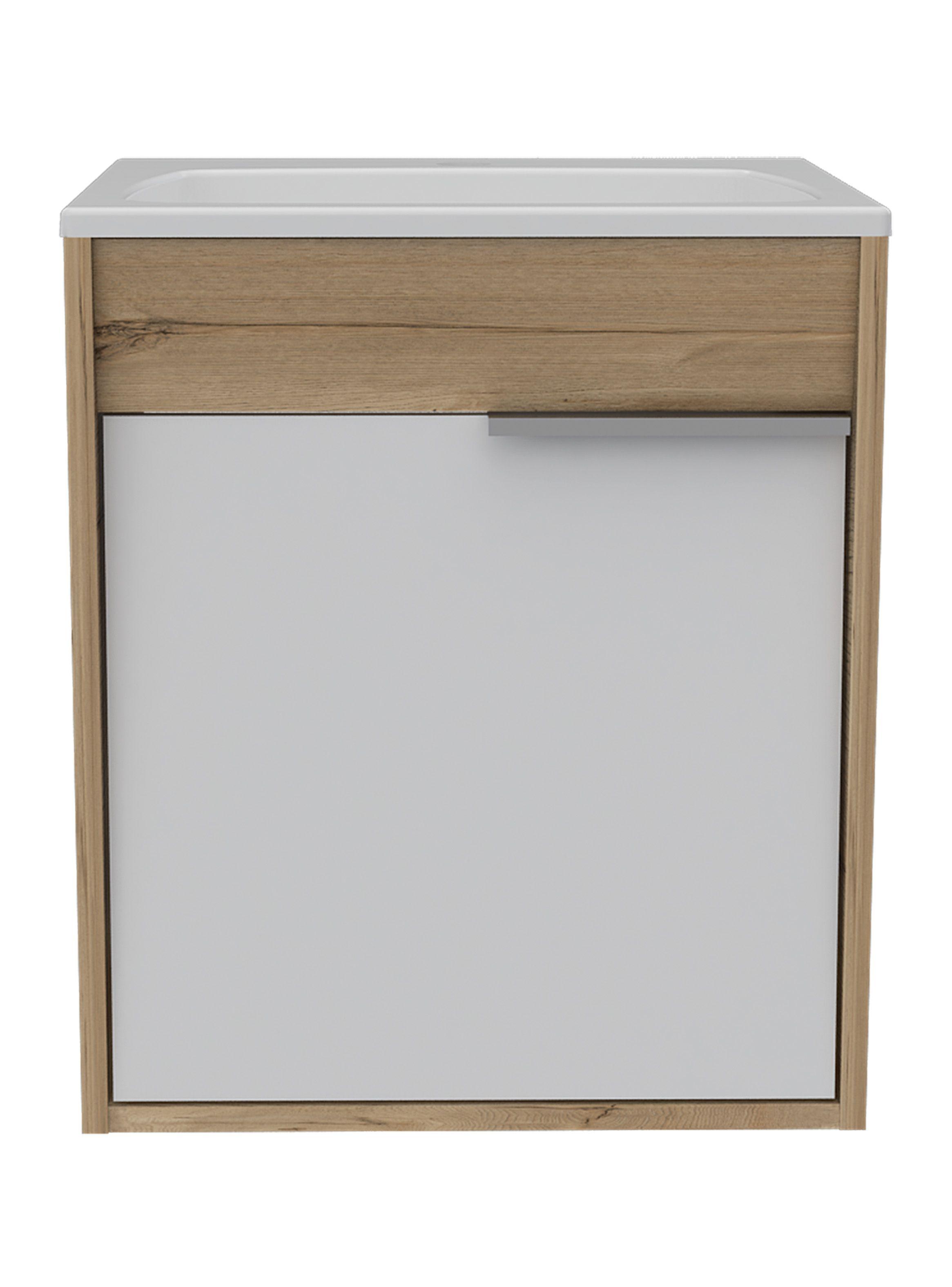 Mueble Lavamanos Carter Flotante Duna Blanco 1P-2