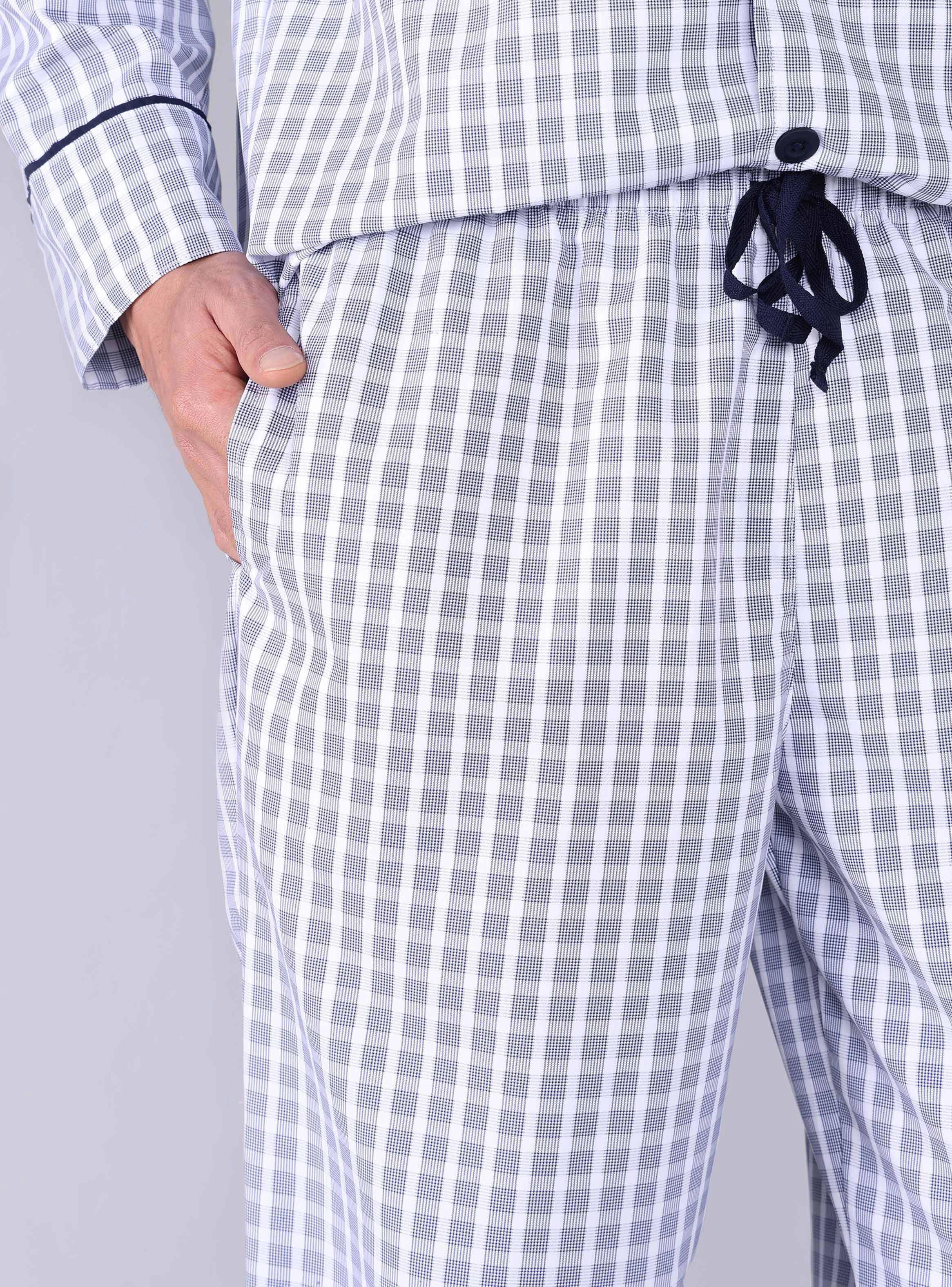Pijama Largo 2 Piezas Manga Larga Cuadros de Arrow