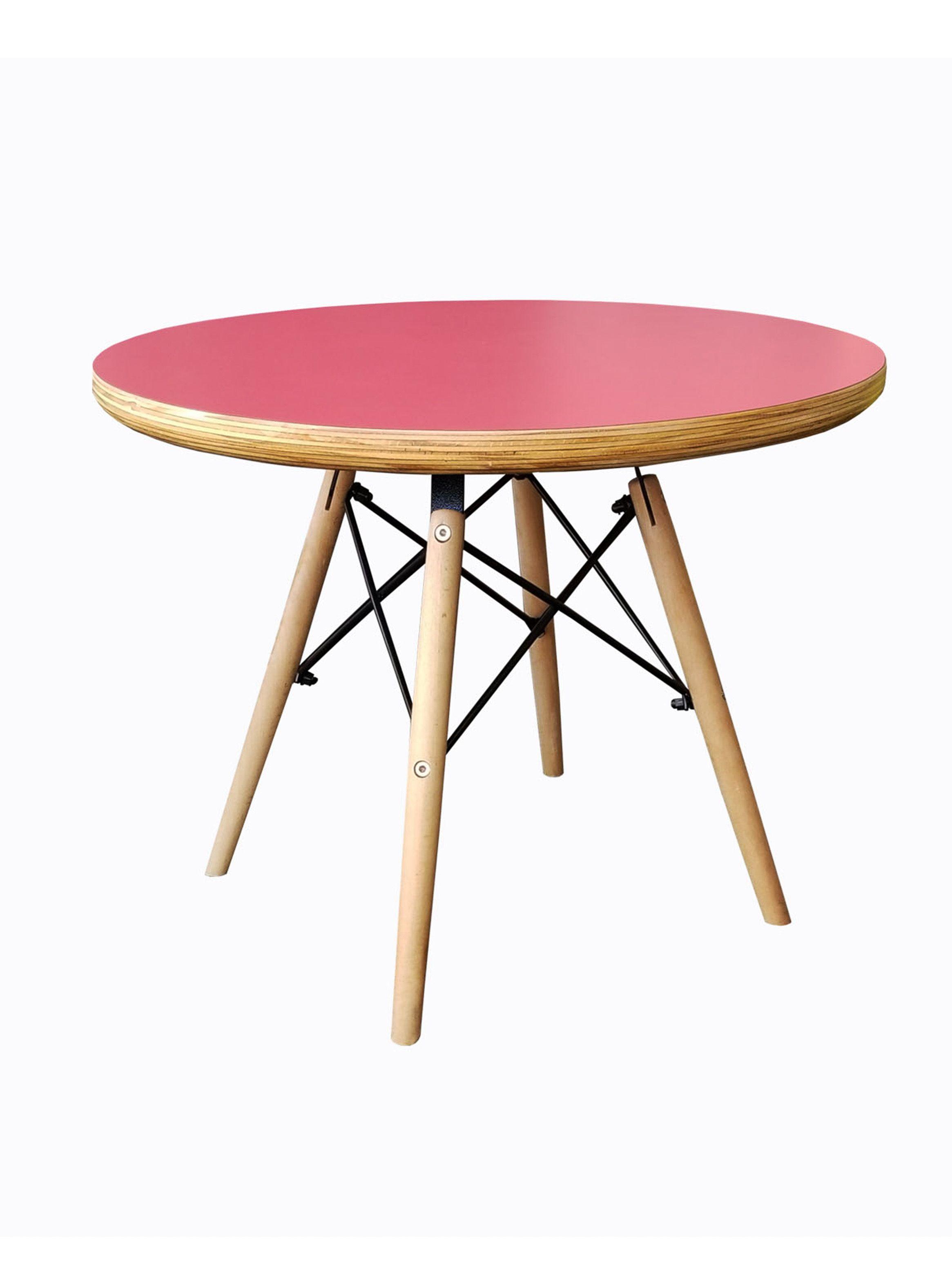 Mesa De Pies A Cabeza Store Eames Redonda Niño Rosada-0