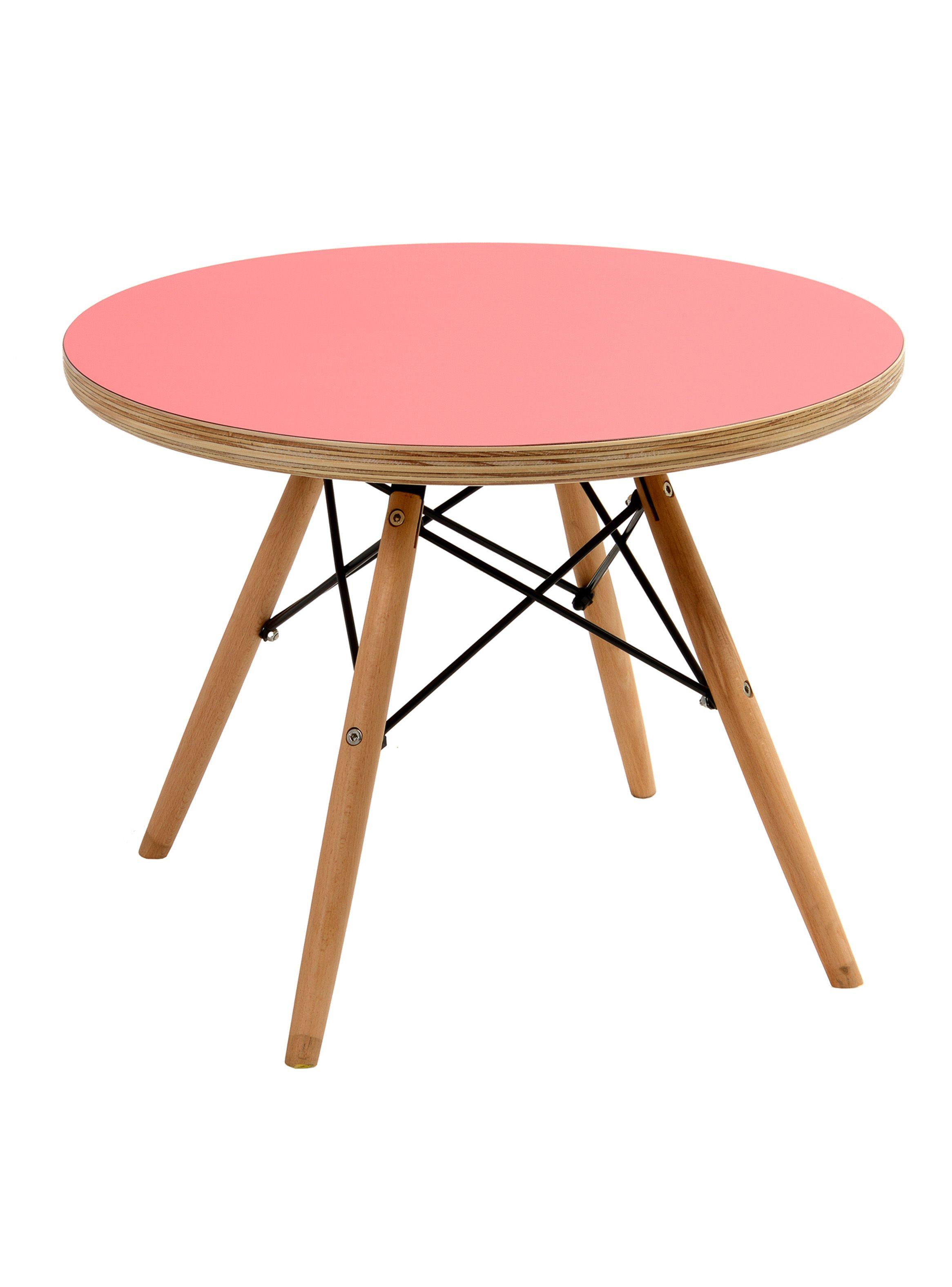 Mesa De Pies A Cabeza Store Eames Redonda Niño Rosada-2