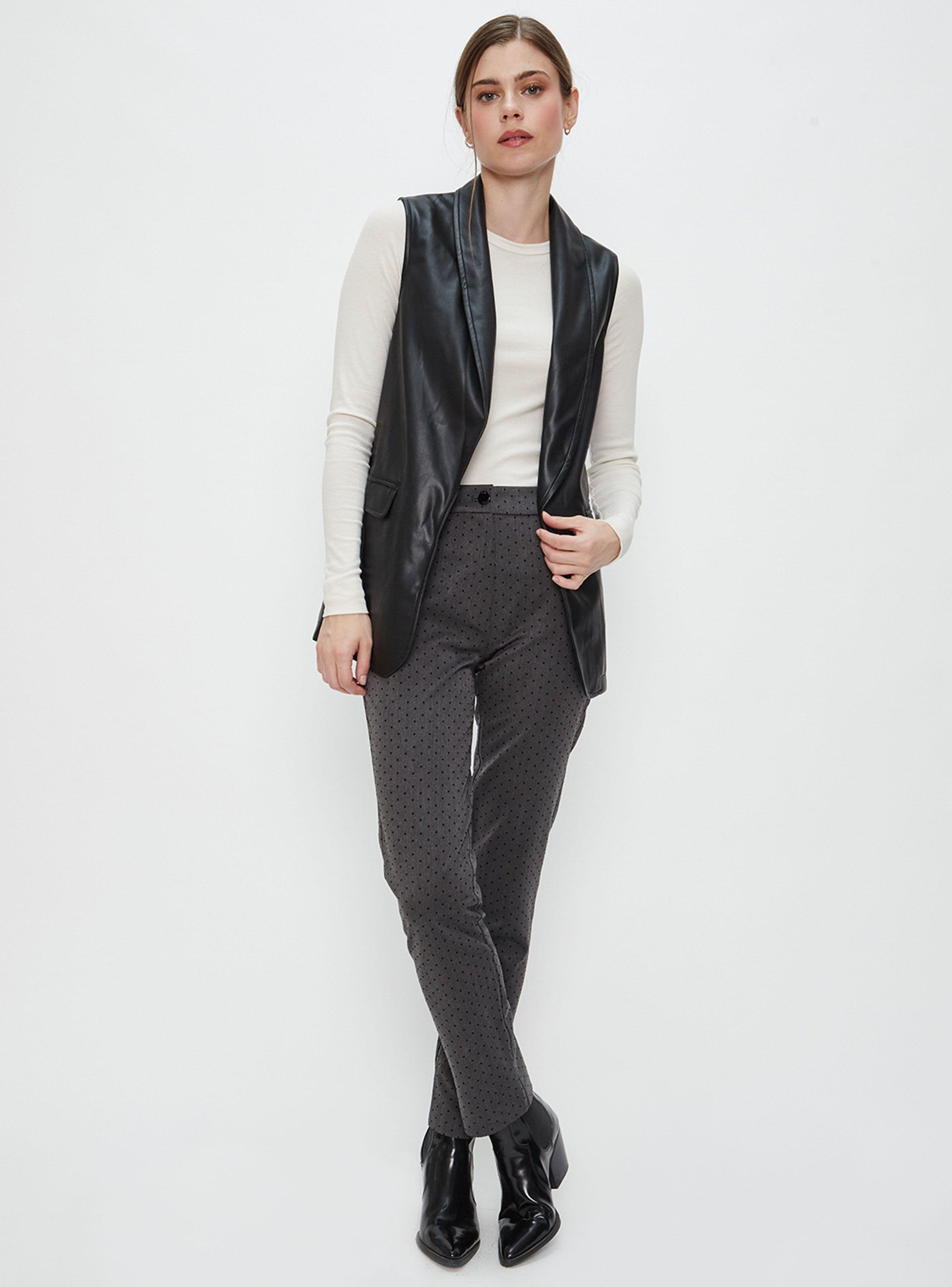 Blazer Eco Cuero Sin Mangas-4