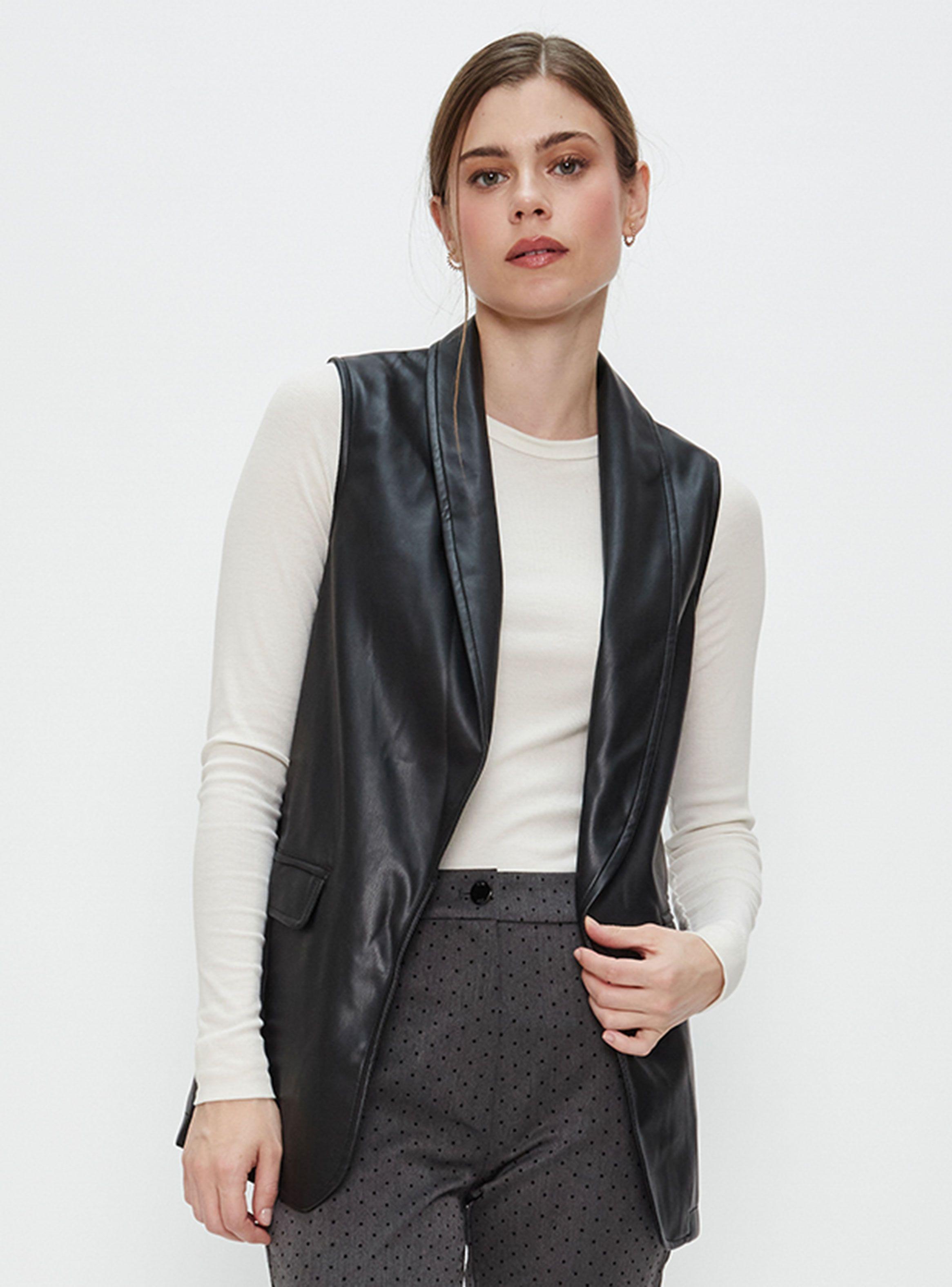 Blazer Eco Cuero Sin Mangas-0