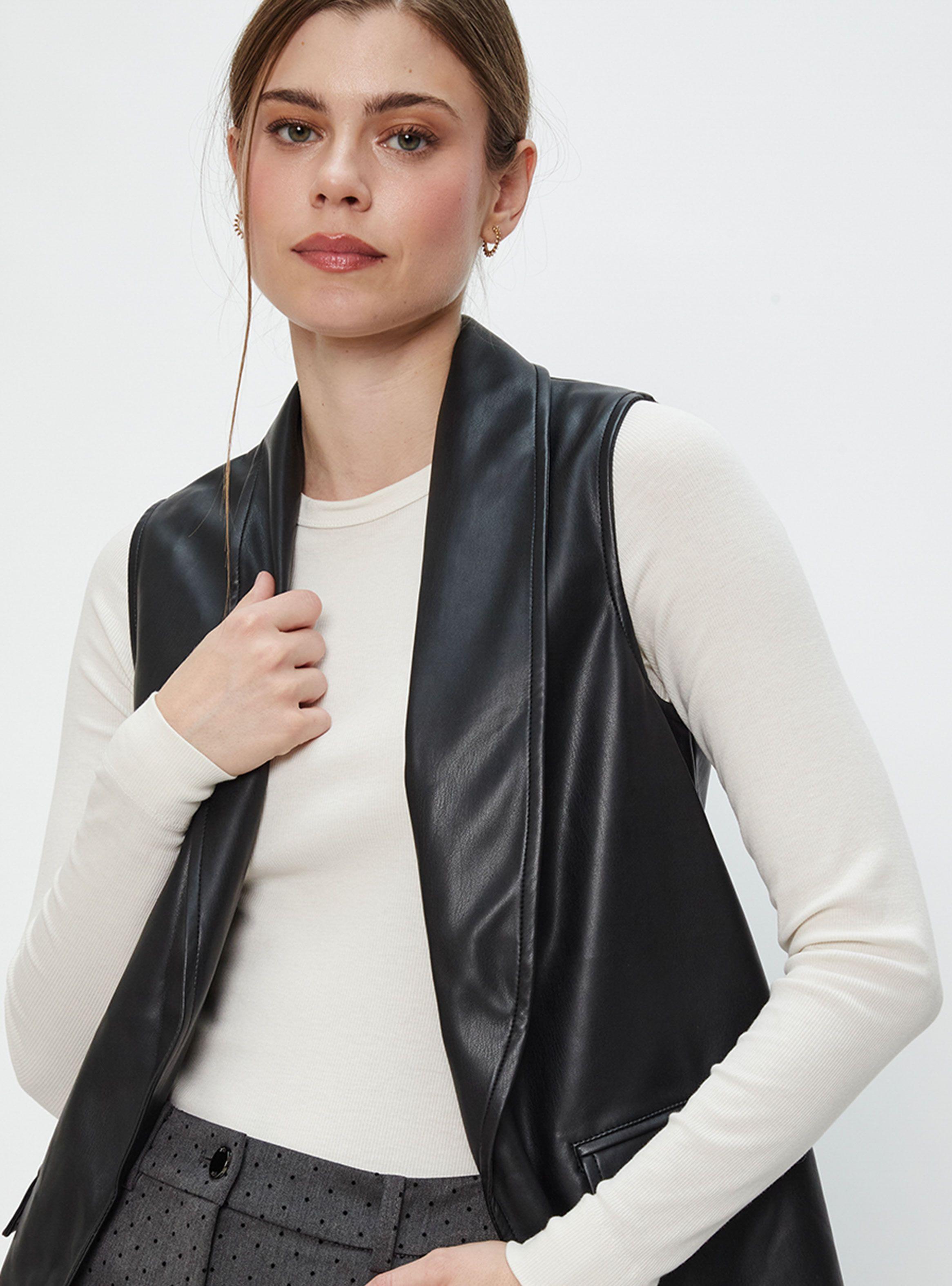 Blazer Eco Cuero Sin Mangas-3