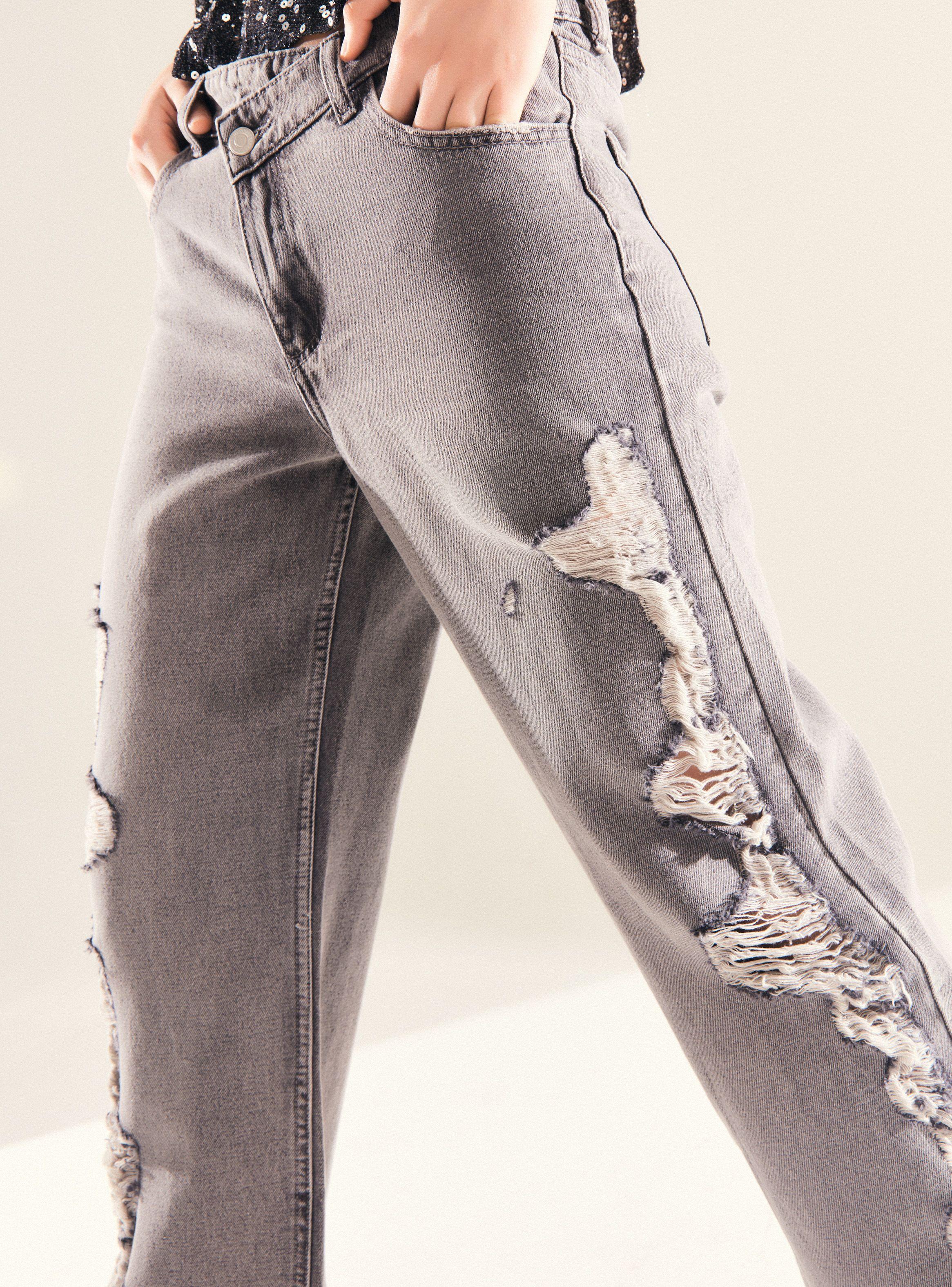 Jeans Full Roturas Delantero Pretina Cruzada-3