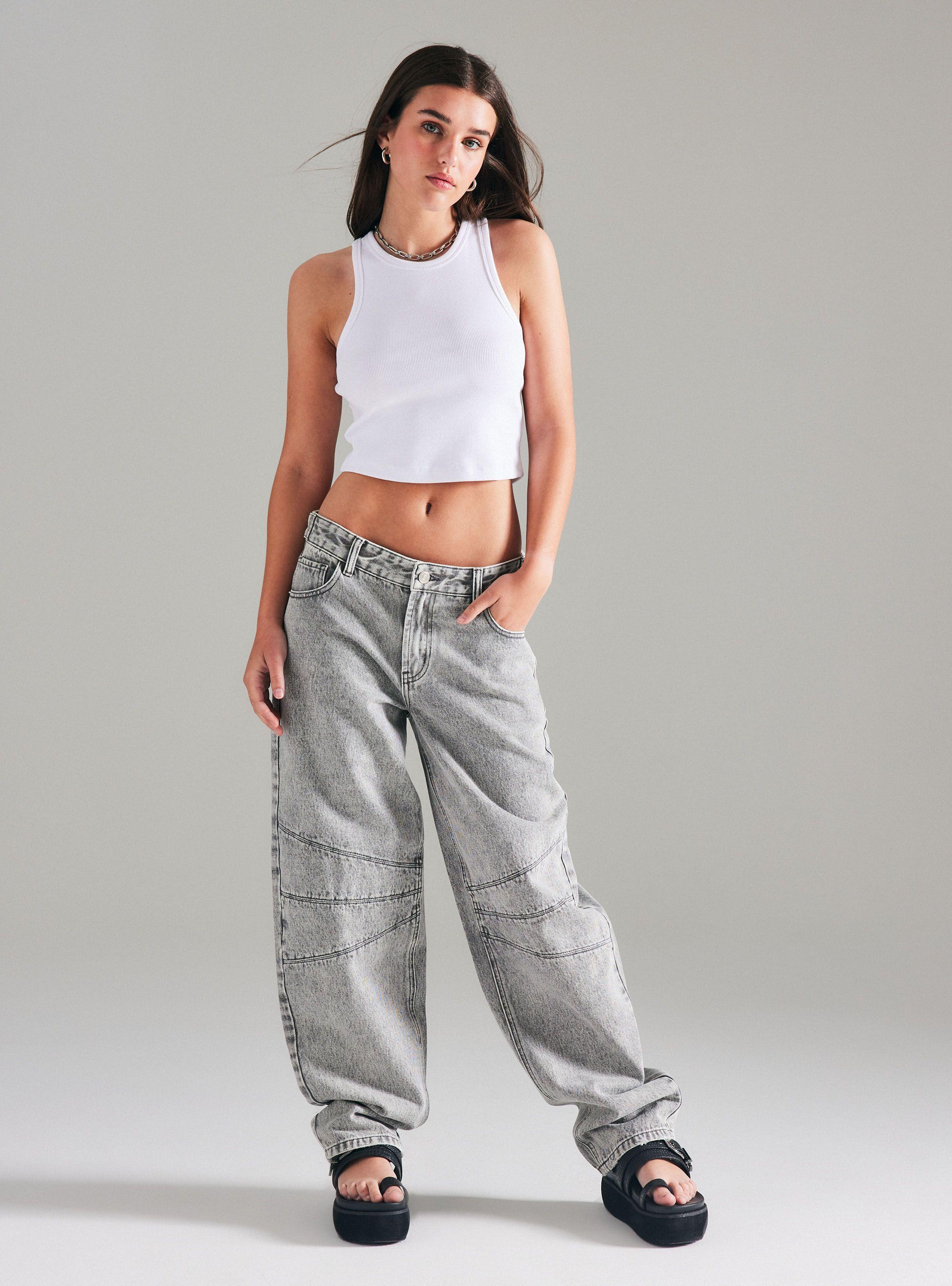 Jeans Balloon con Cortes Rodilla-4