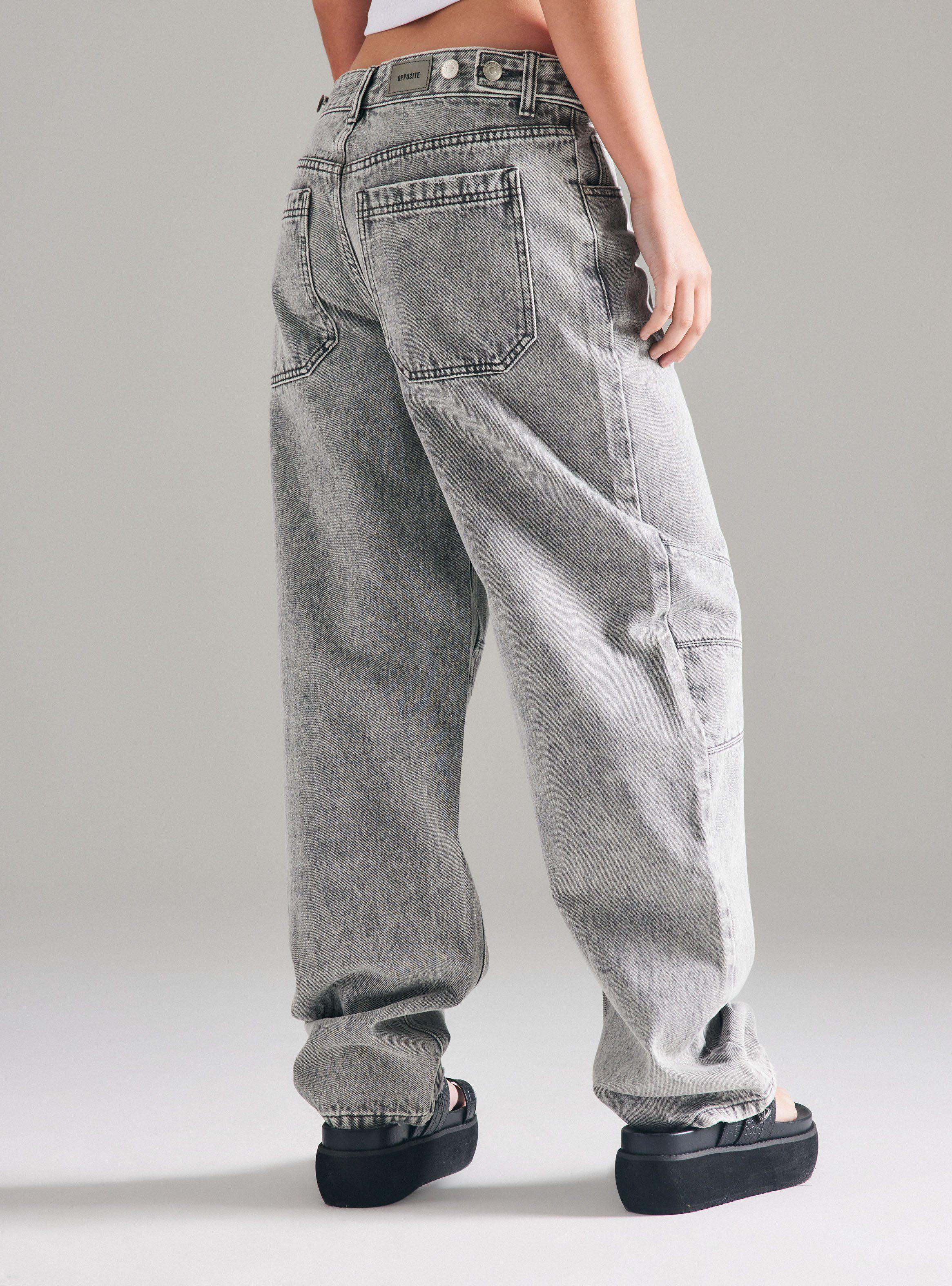 Jeans Balloon con Cortes Rodilla-1