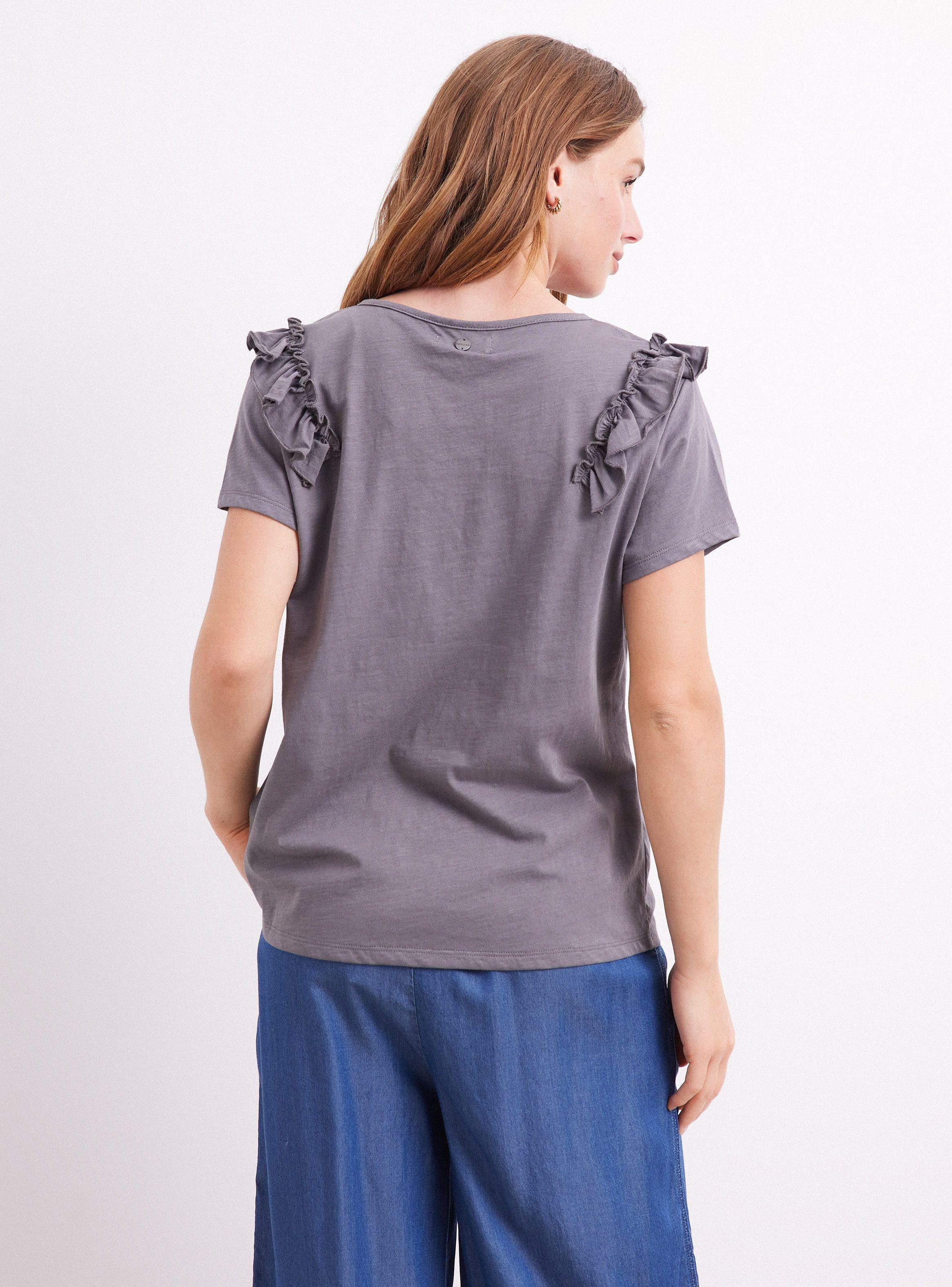 Polera con Vuelos en Hombros-1