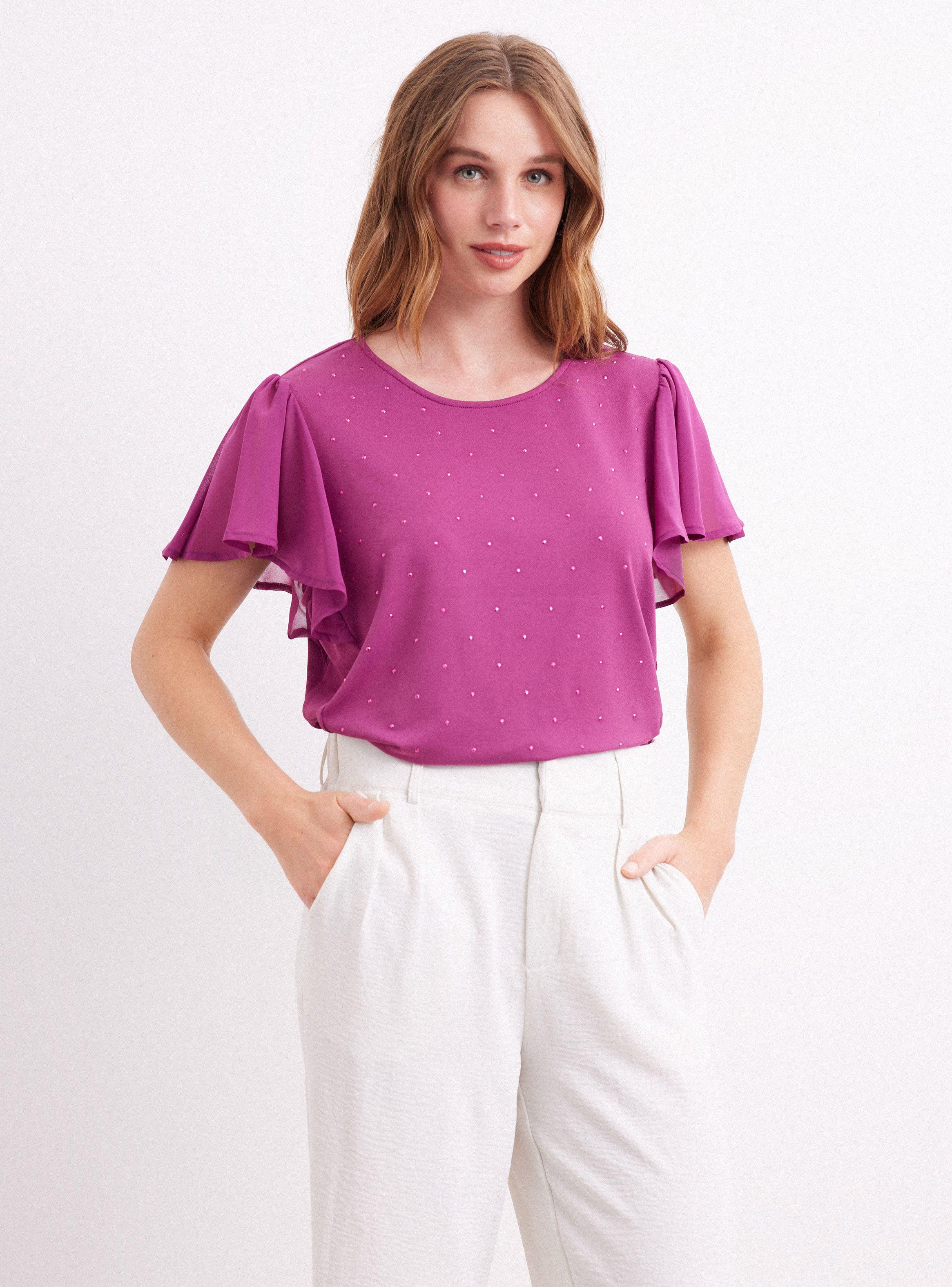 Blusa Mangas de Gasa Vuelos-0