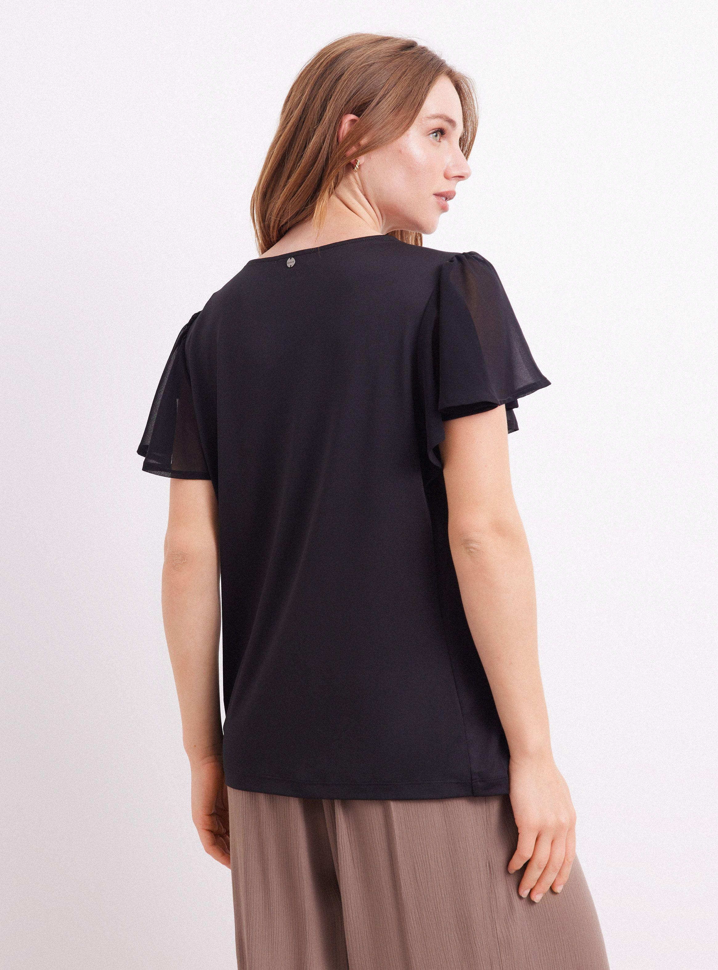 Blusa Mangas de Gasa Vuelos-1