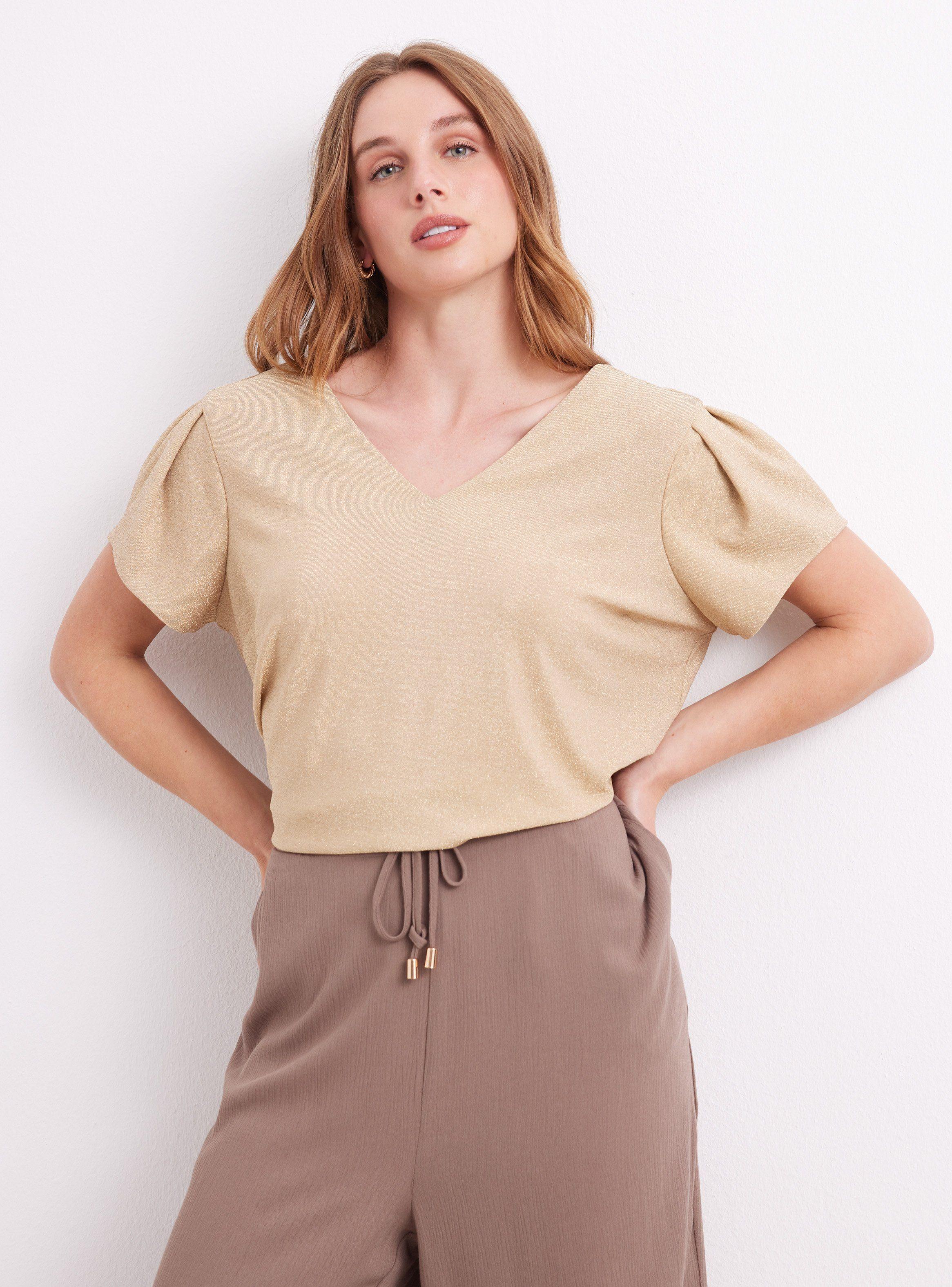 Polera Mangas Aglobadas-0