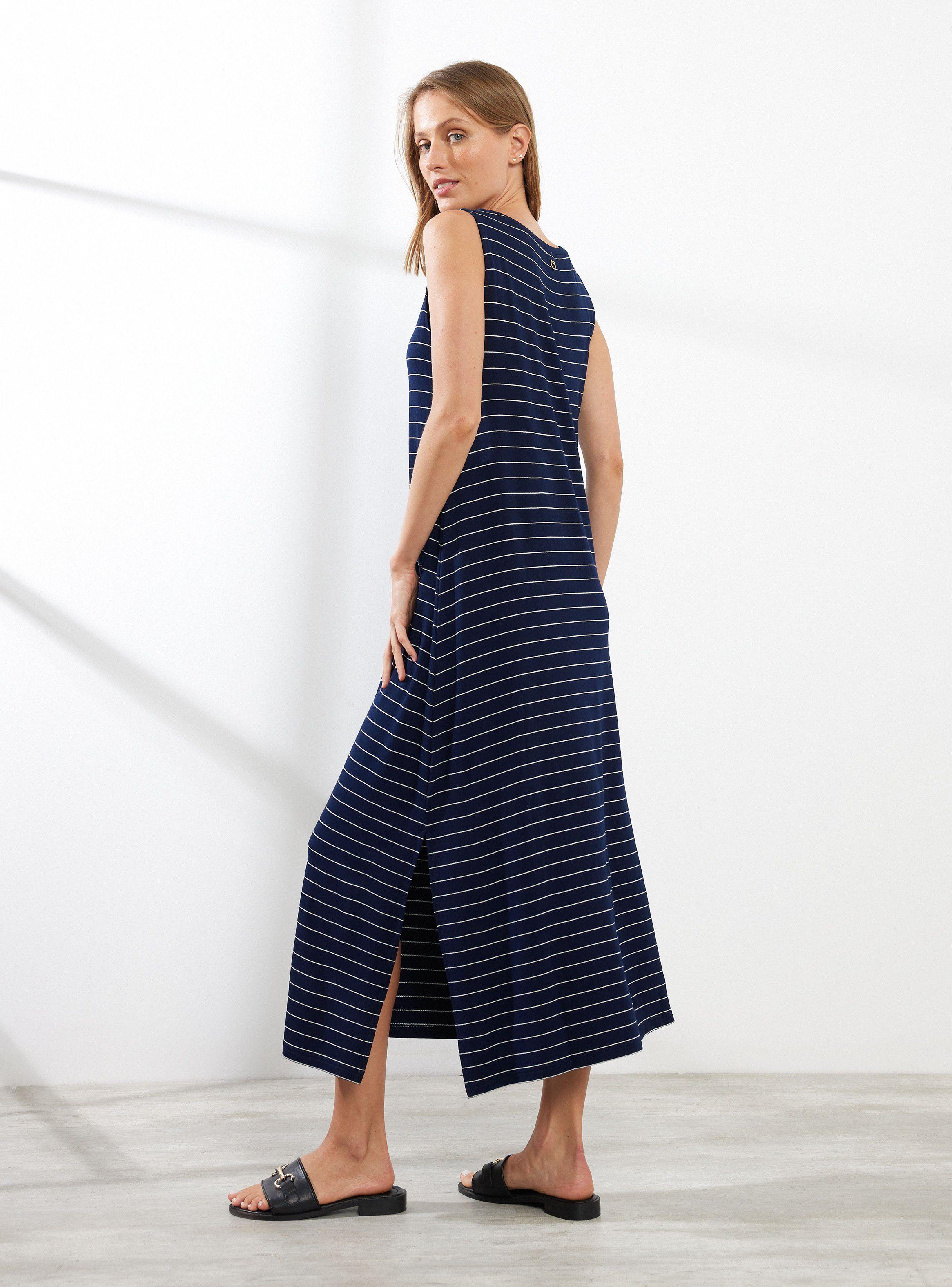 Vestido Rayado Largo sin Mangas-5