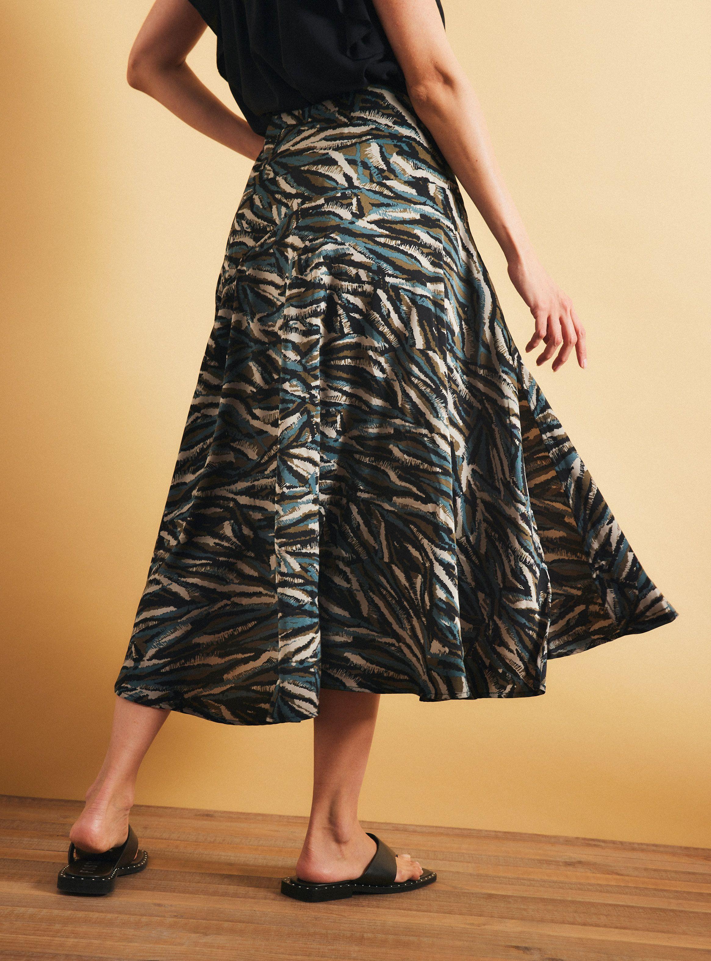 Falda Satín Estampada-1