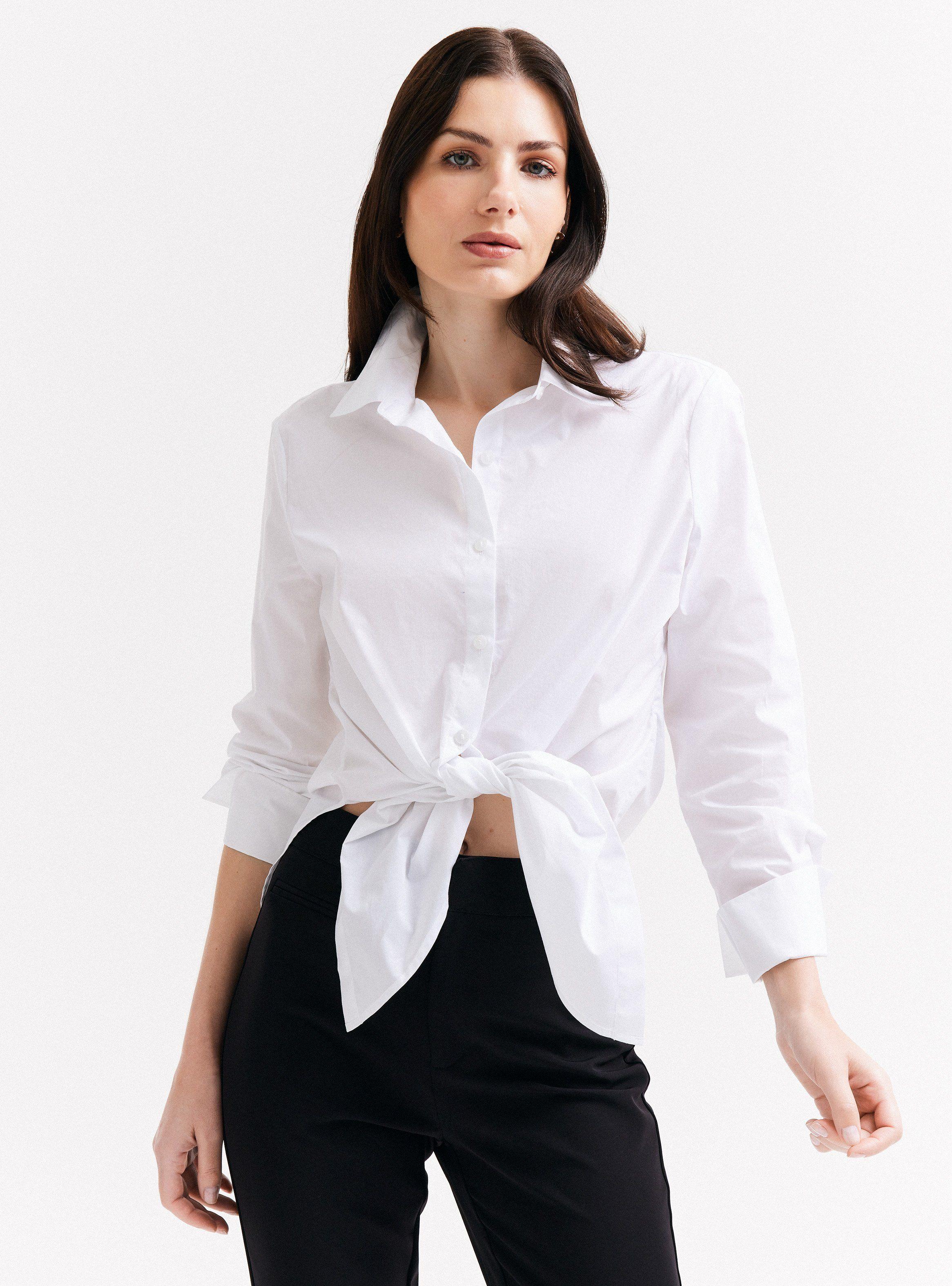 Blusa Camisa Popelina Detalle Nudo-0