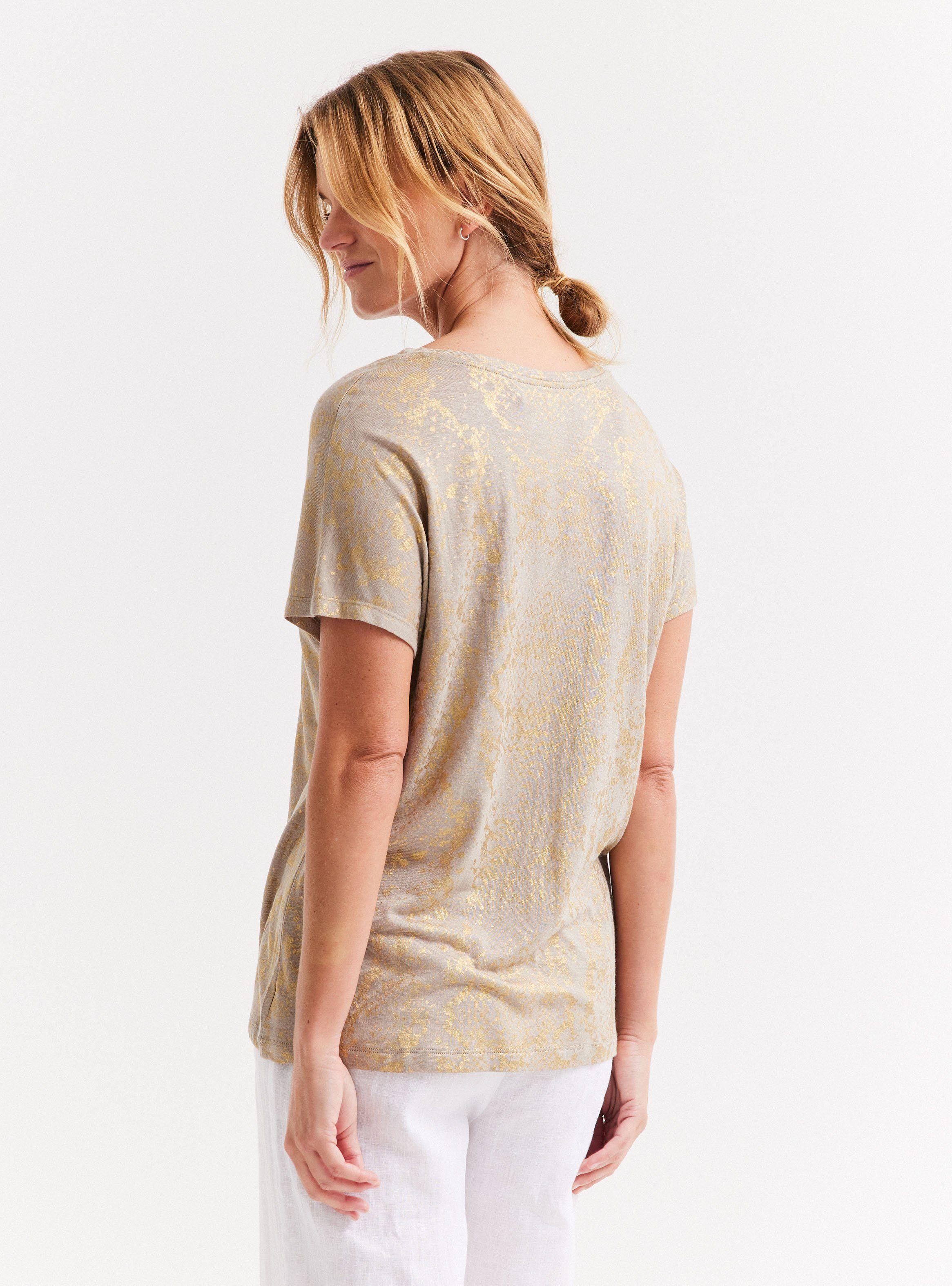 Polera Lino Estampado Metalizado-1
