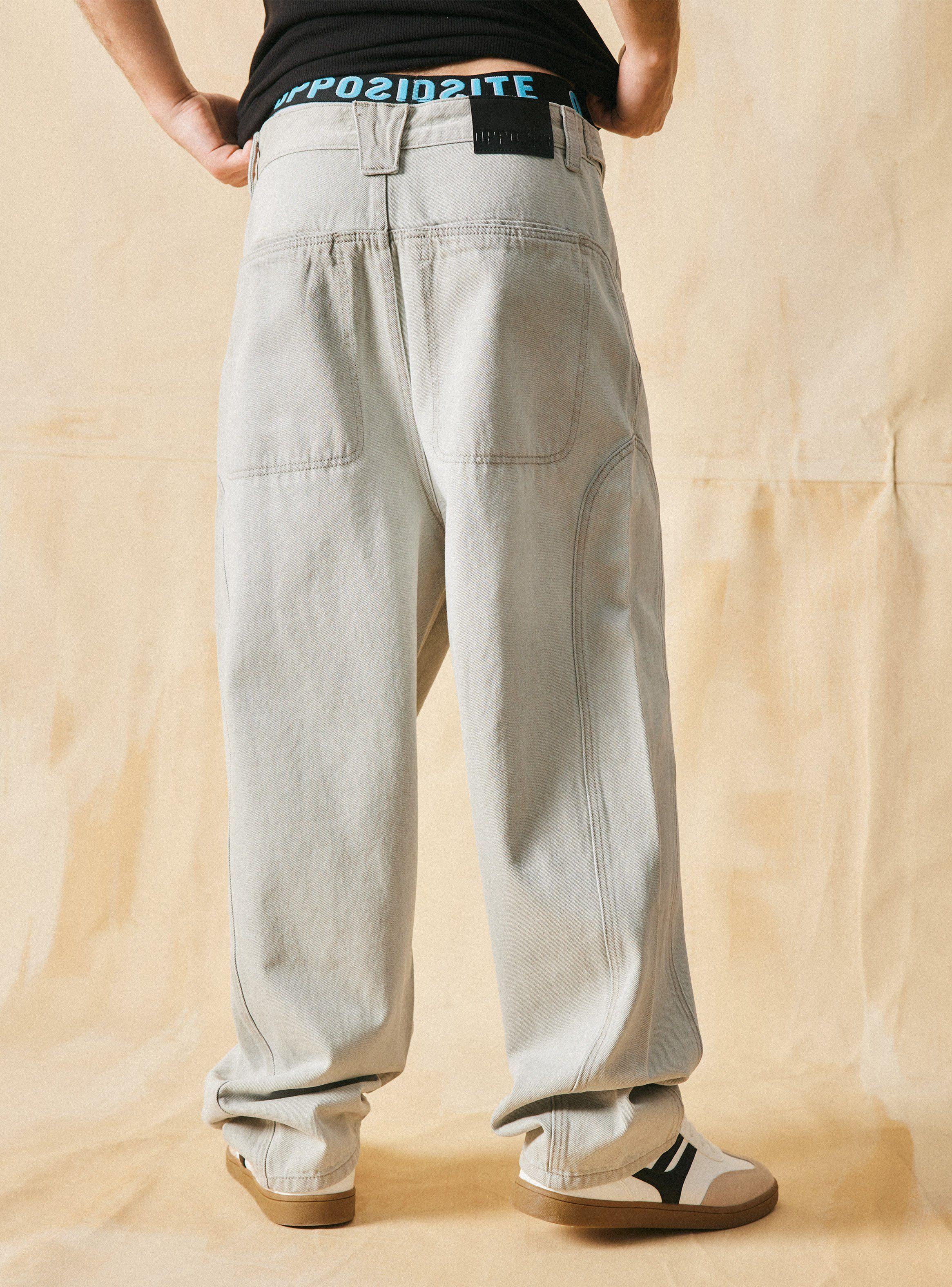 Jeans Baggy Balloon con ajute en Cintura-1