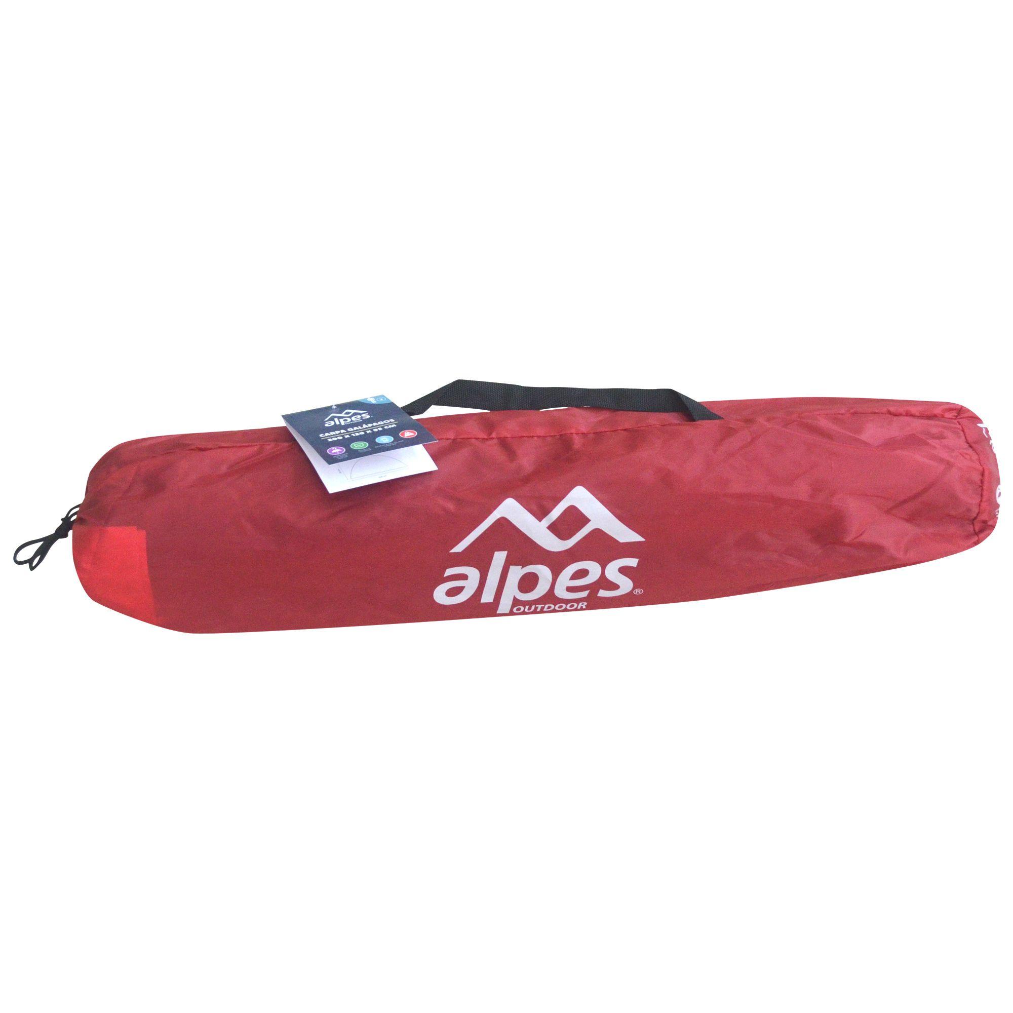 Carpa 2P Dome Galapagos 200 x 120 x 95 cm Rojo-4