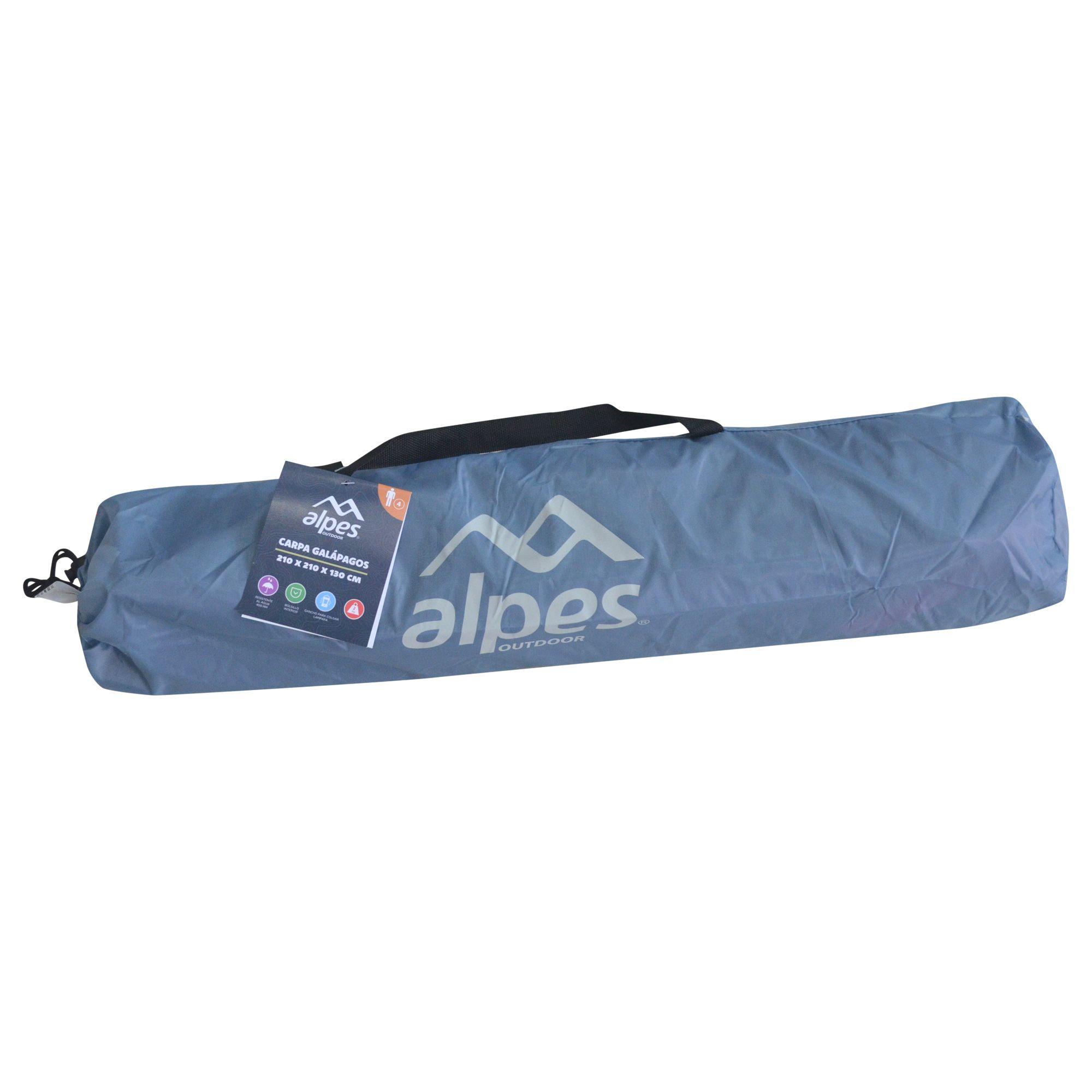 Carpa 4P Dome Galapagos 210 x 210 x 130 cm Azul-3