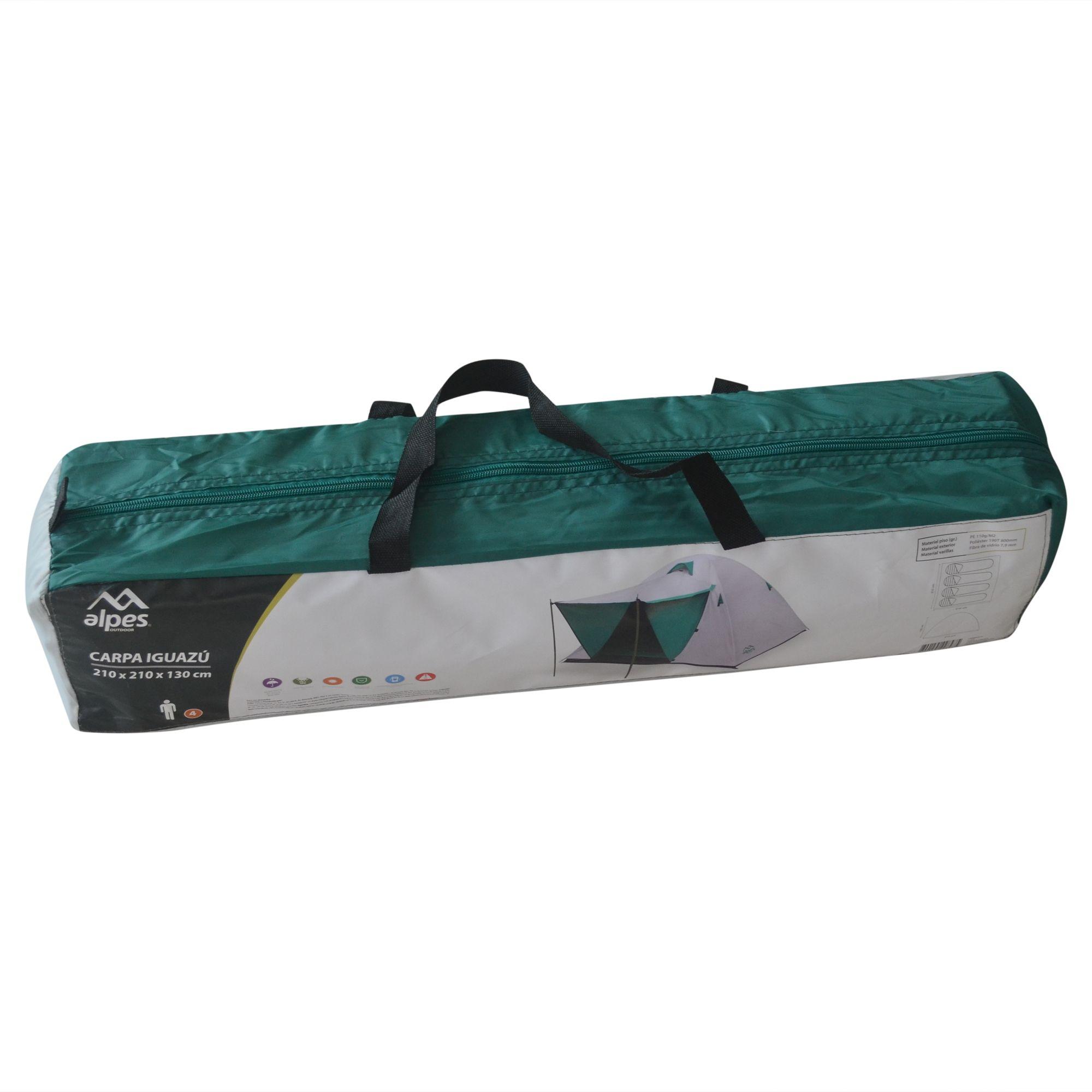 Carpa 4P Aluminizada Iguazu 210 x 210 x 130 cm Verde-2