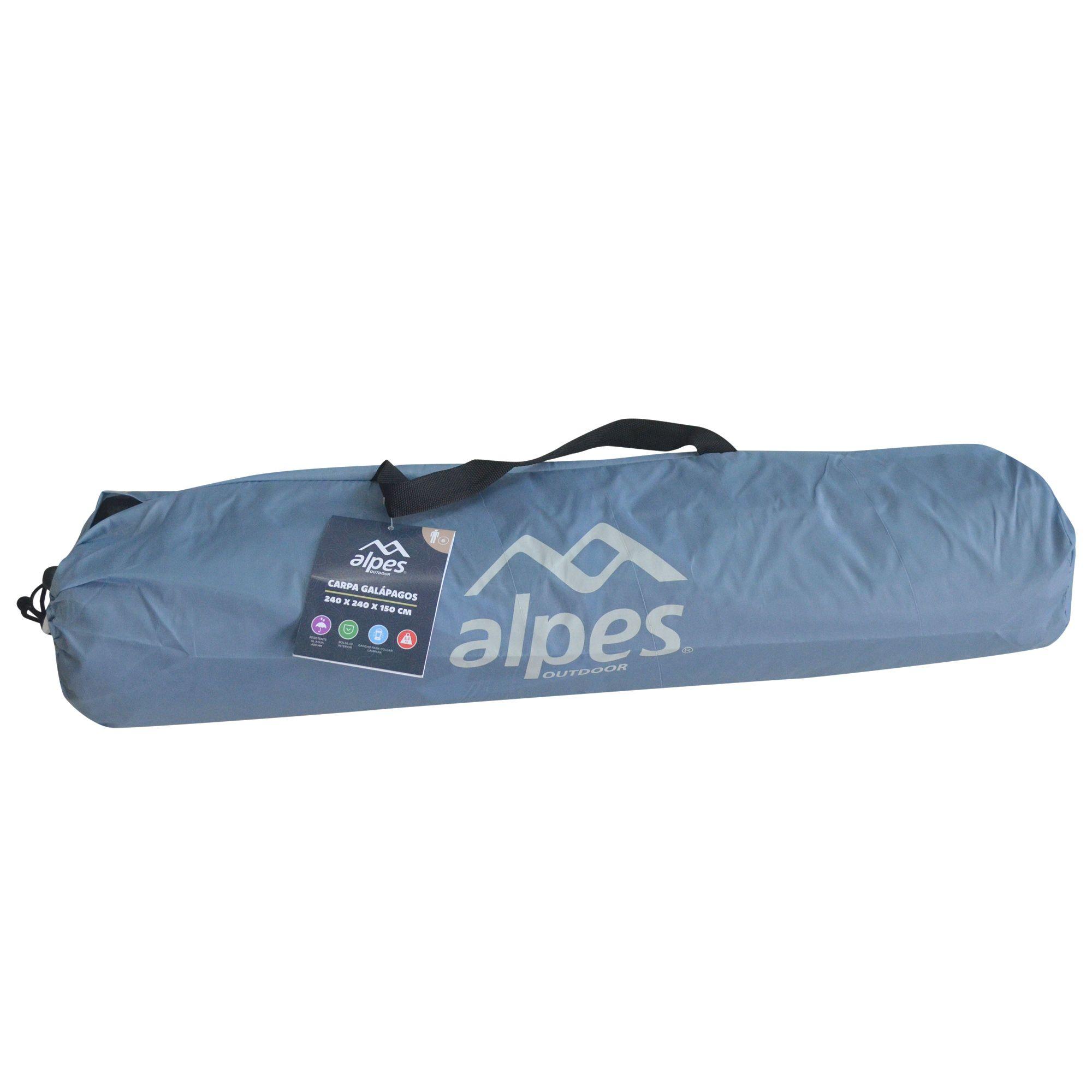 Carpa 6P Dome Galapagos 240 x 240 x 150 cm Azul-4